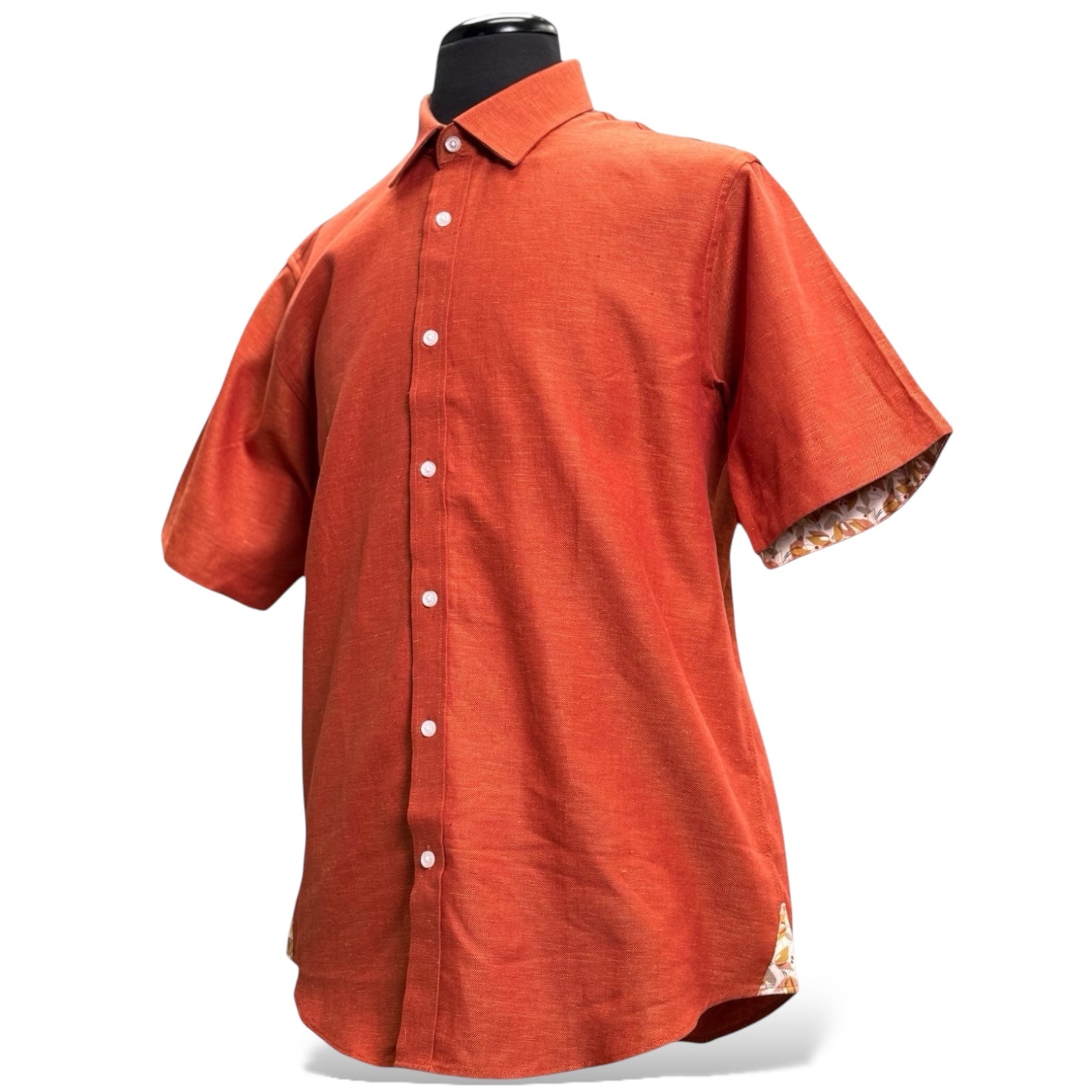 Inserch Linen S/S Shirt (Rust) 7172