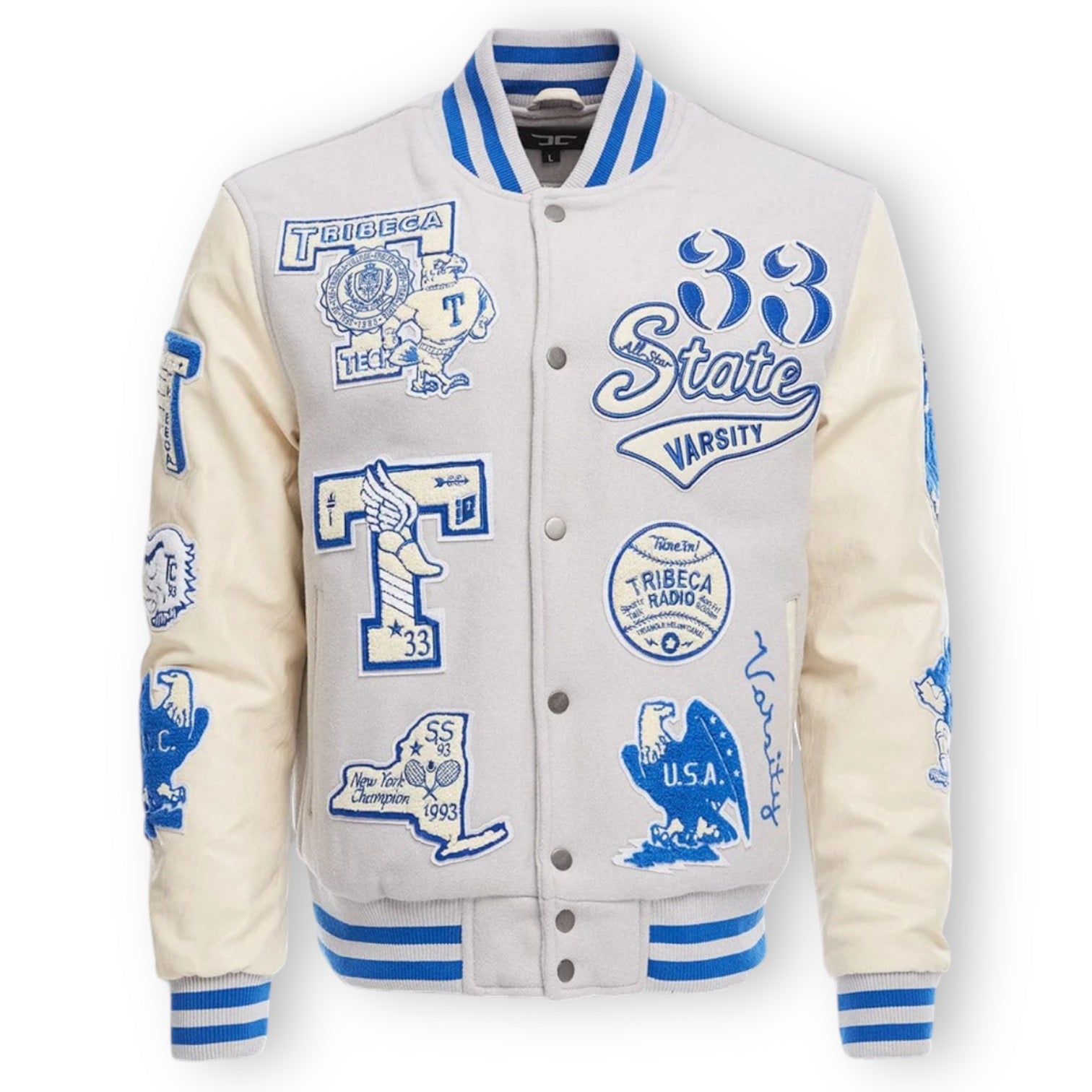 Jordan Craig Wool Bomber Jacket (Stone)
