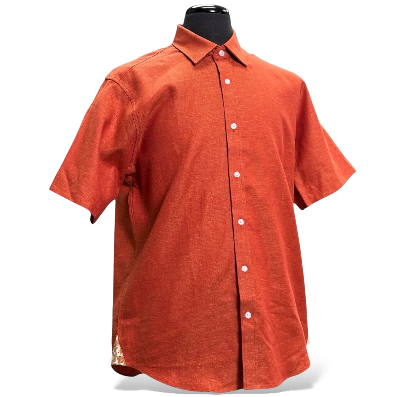 Inserch Linen S/S Shirt (Rust) 7172
