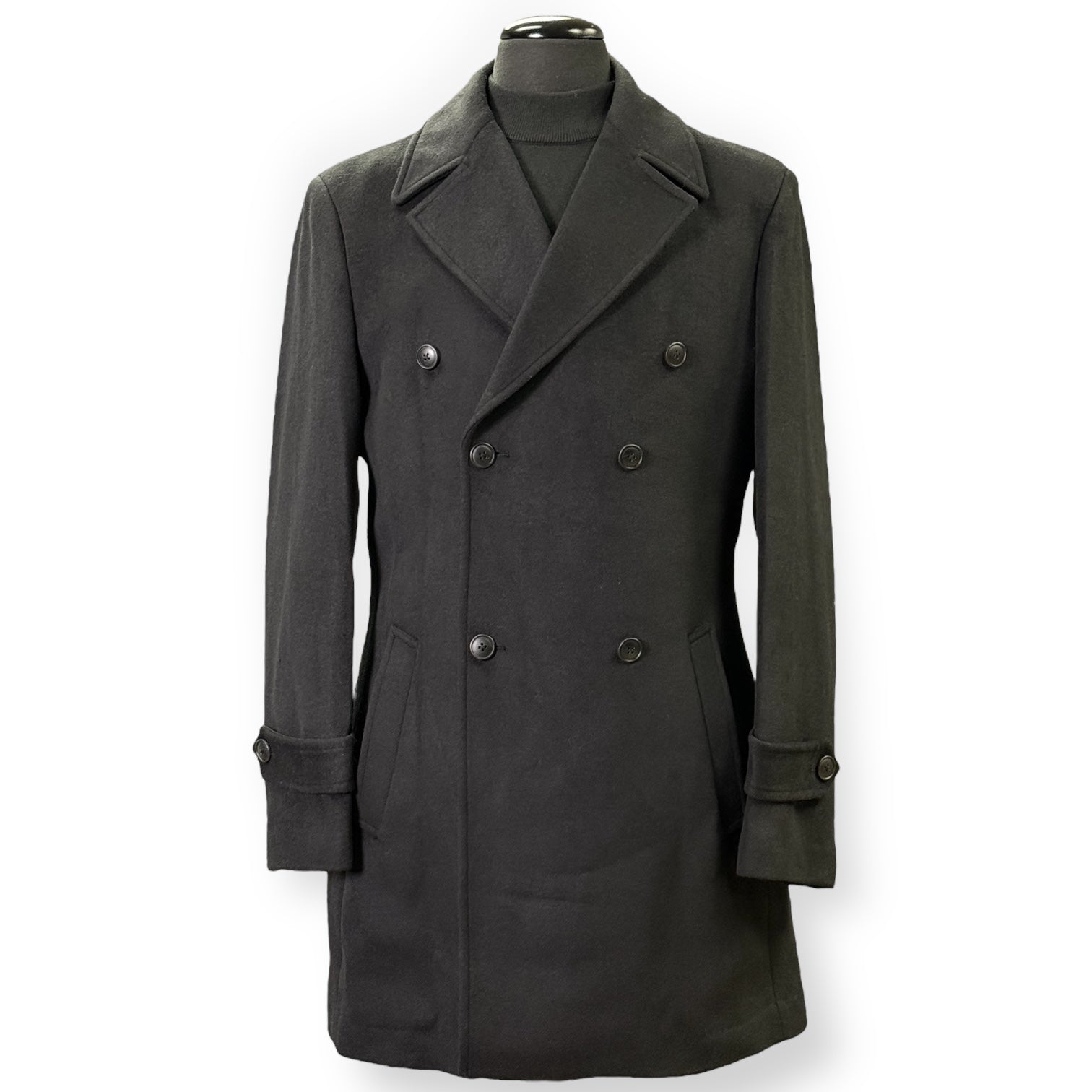 Cigar "Brentwood" 3/4 Length DB Peacoat (Black)