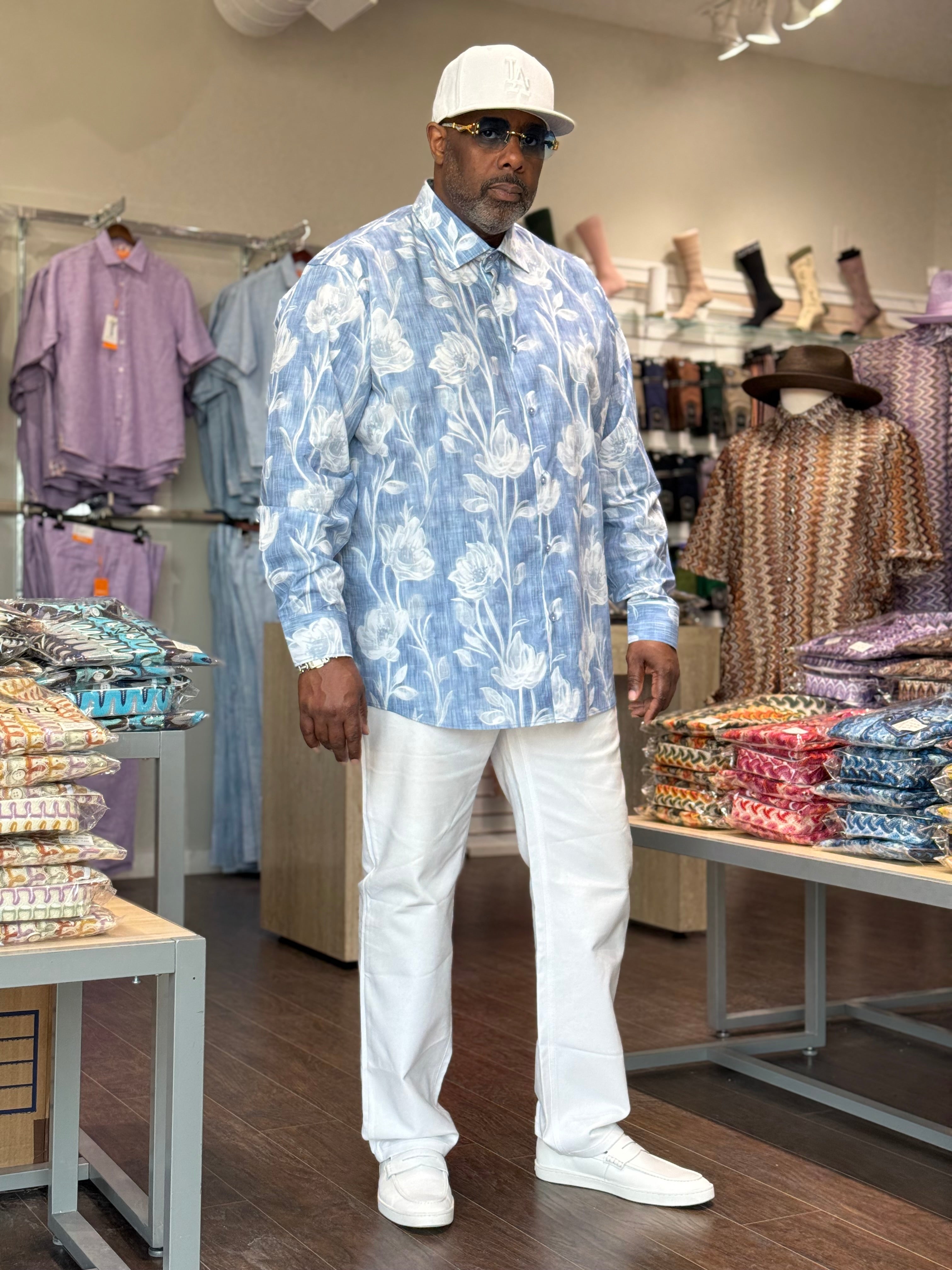 Cigar Couture "Dexter" Shirt (Indigo) 5007