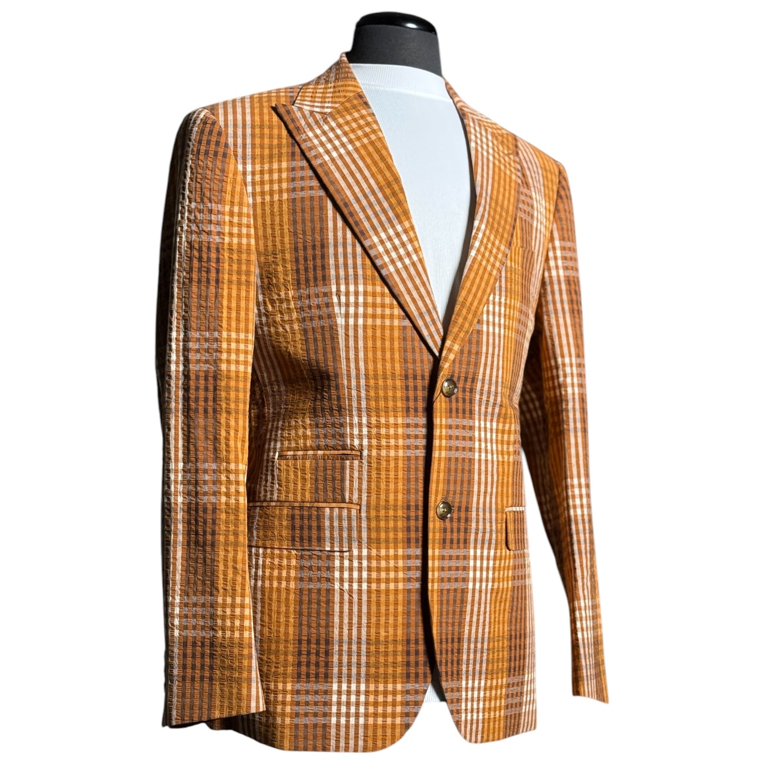 Inserch Seersucker "Countach" Blazer (Brown Multi)