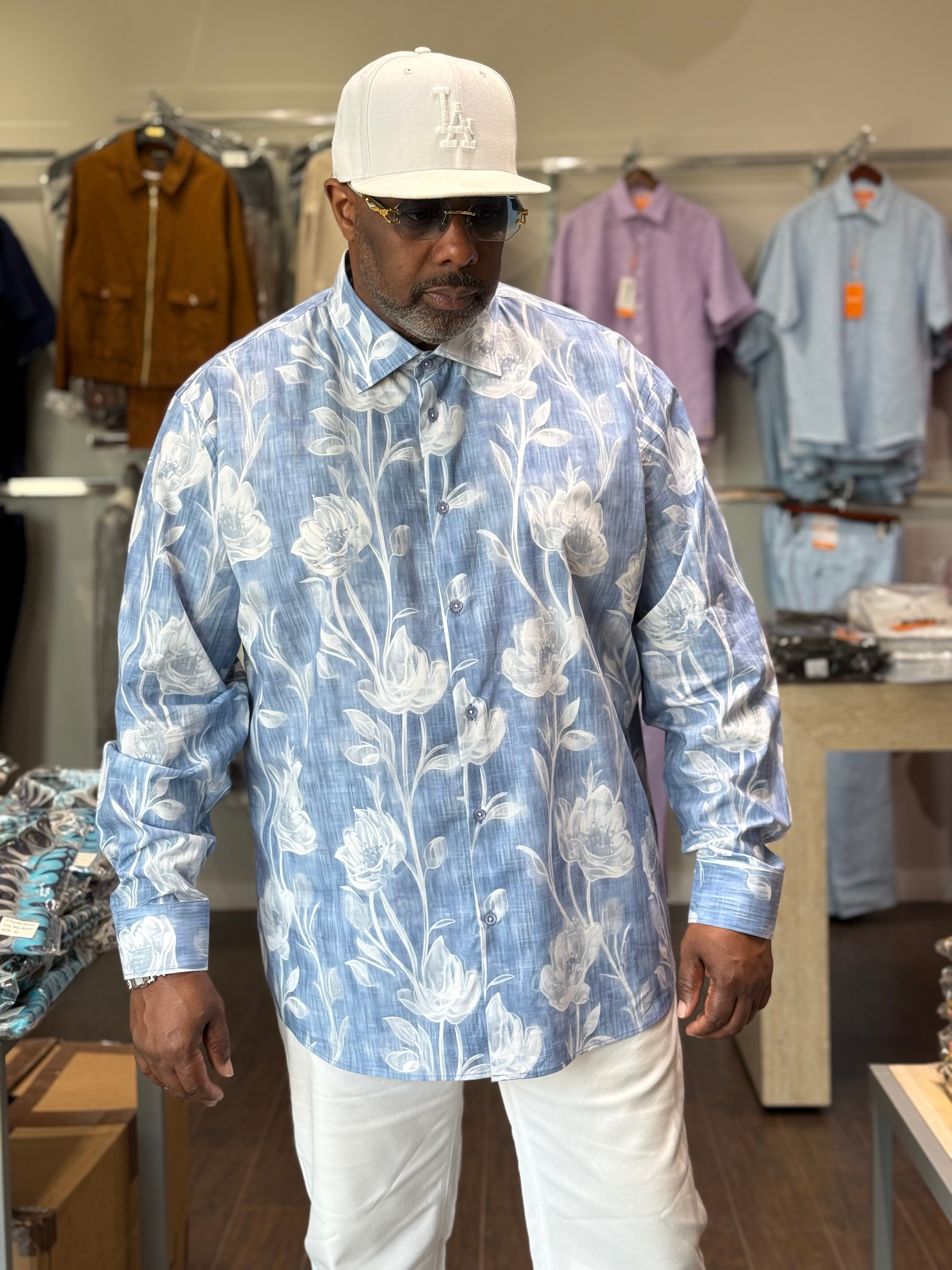 Cigar Couture "Dexter" Shirt (Indigo) 5007