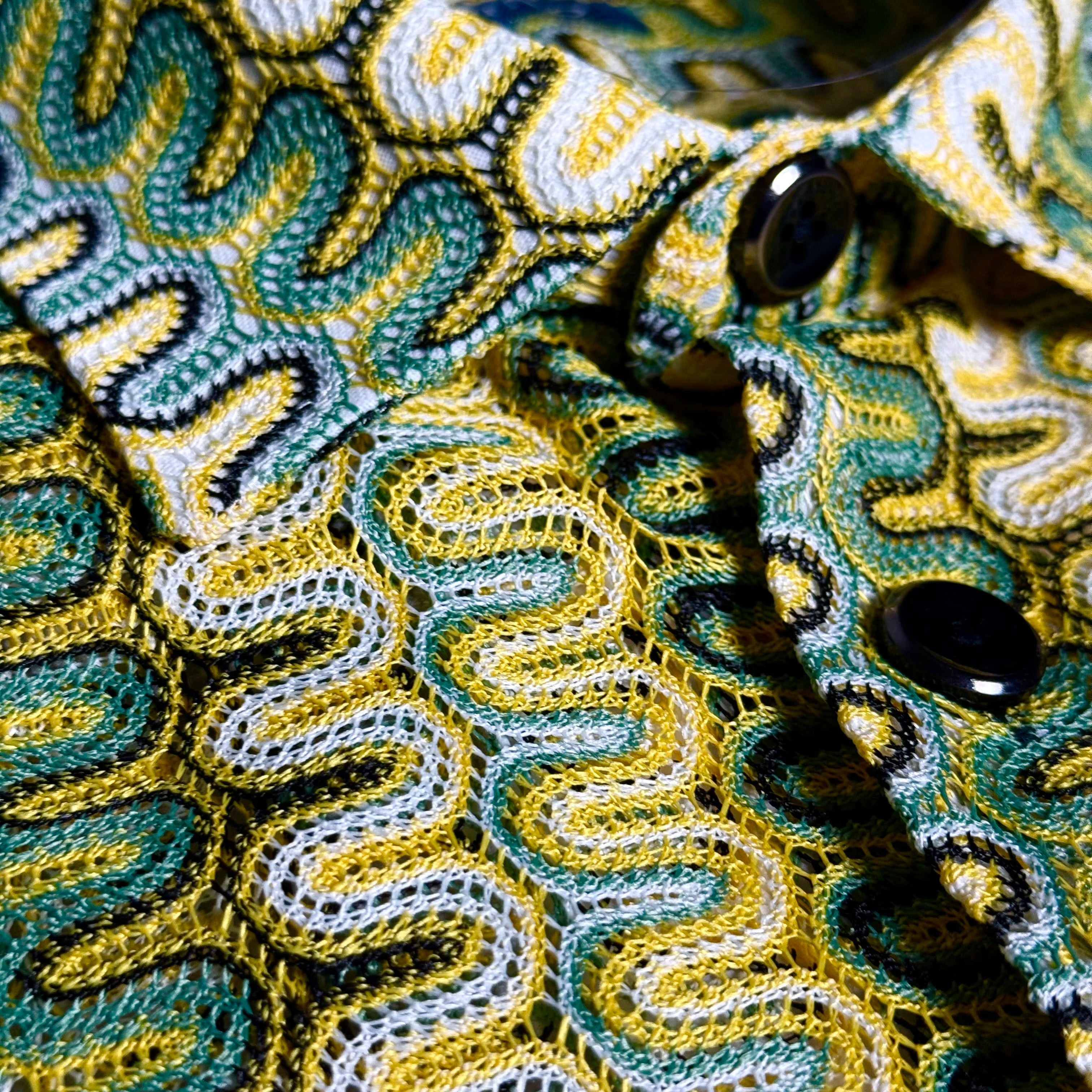 Lanzino "Woven" Short Sleeve Shirt (Green) 102