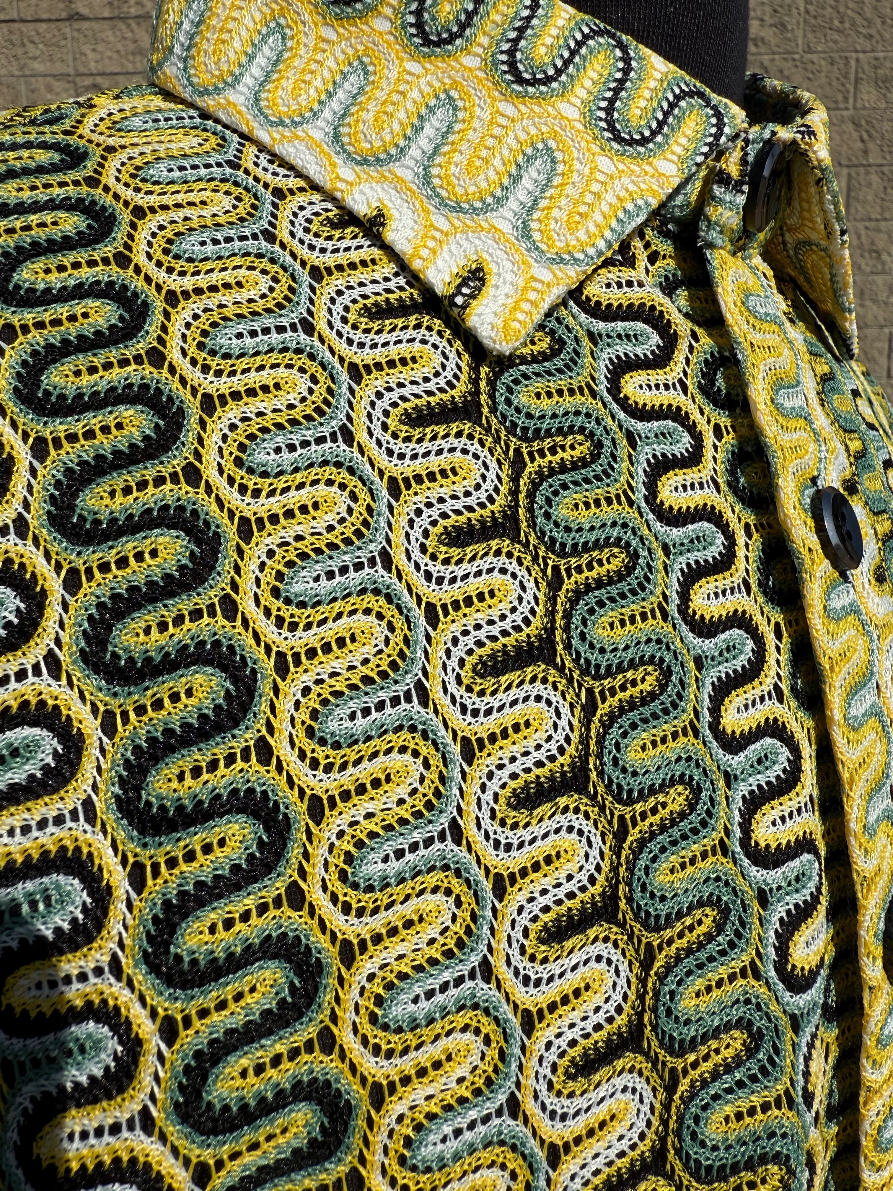 Lanzino "Woven" Short Sleeve Shirt (Green) 102