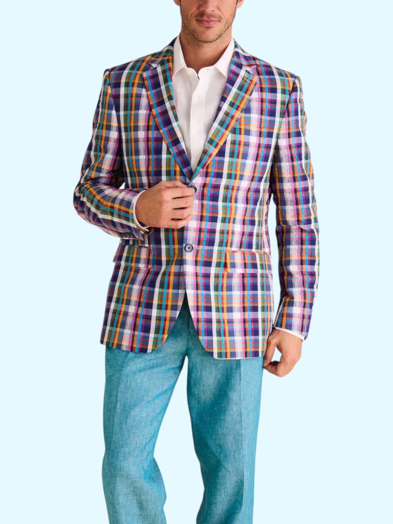 Inserch Seersucker "Countach" Blazer (Purple Multi)