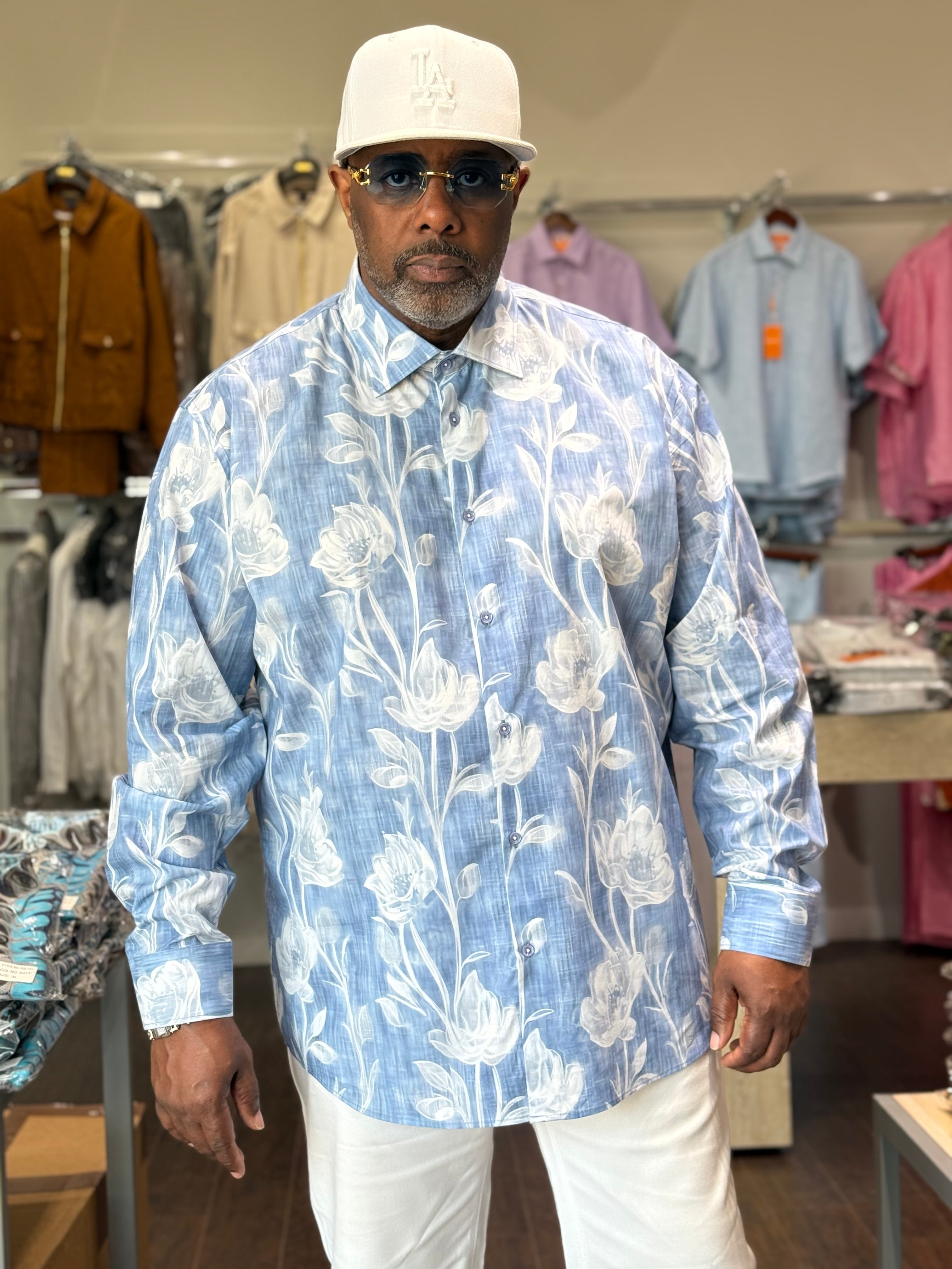 Cigar Couture "Dexter" Shirt (Indigo) 5007