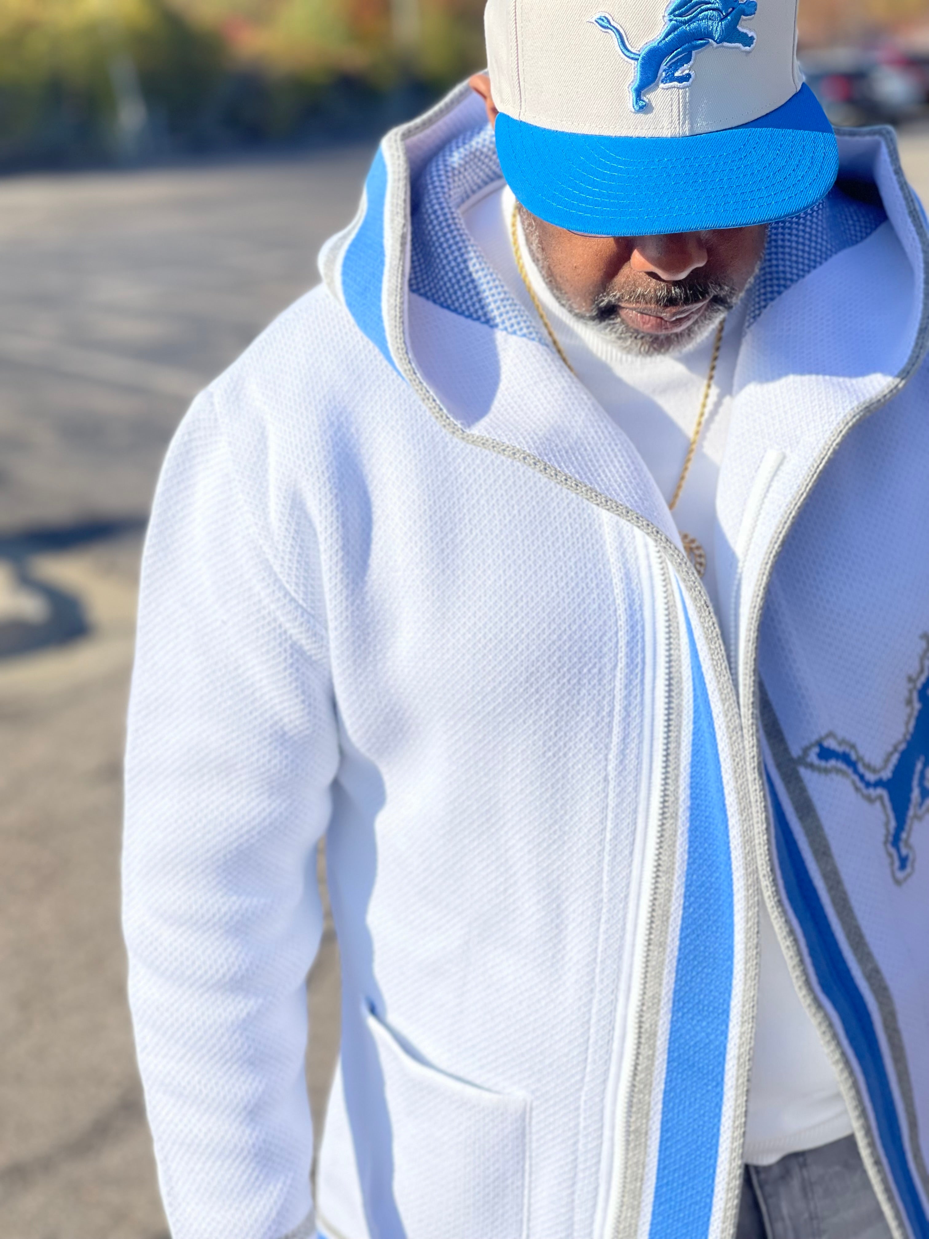 (Pre-Order) OIM "Detroit" 3/4 Length Sweater Jacket (White)