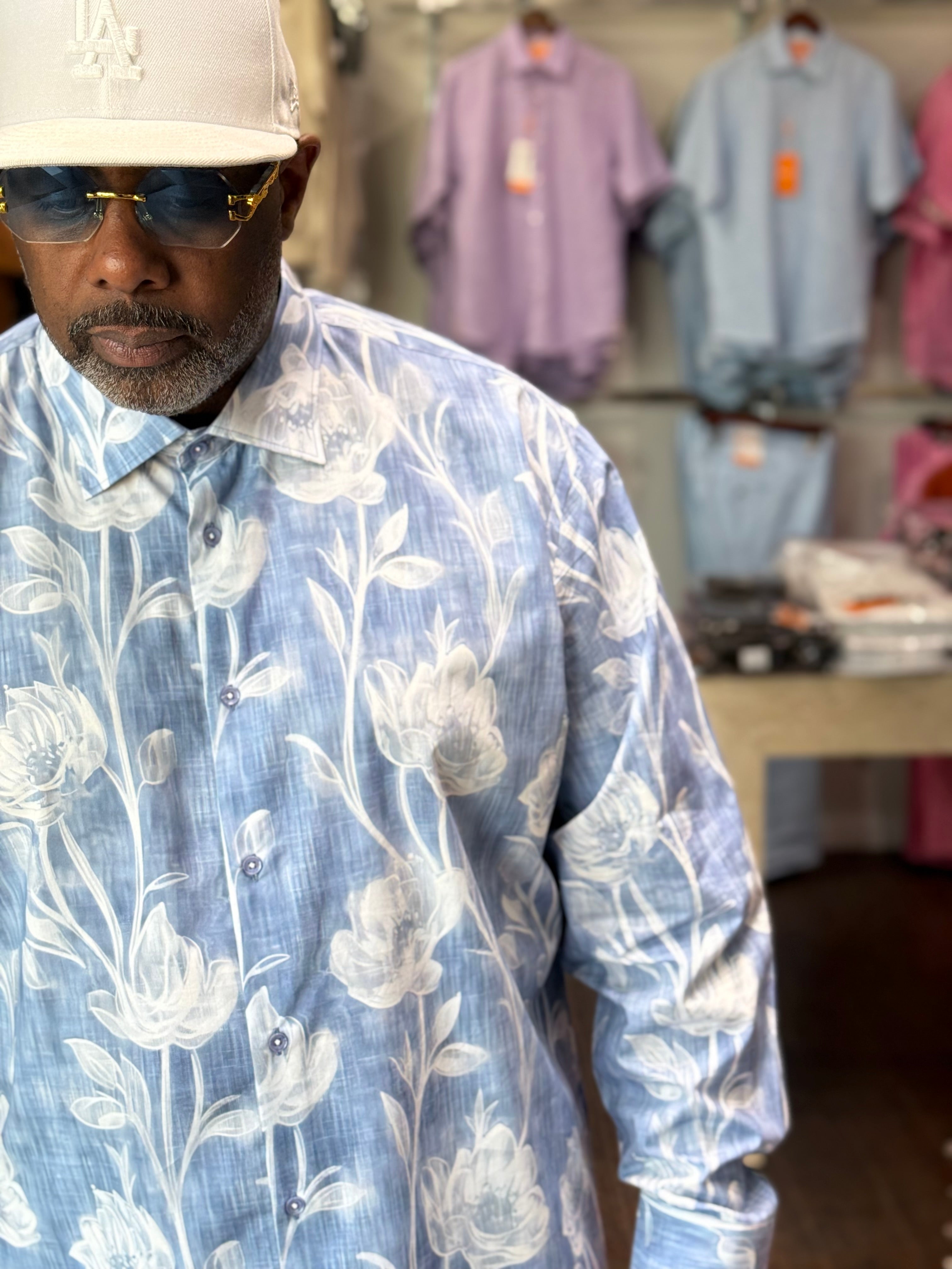 Cigar Couture "Dexter" Shirt (Indigo) 5007