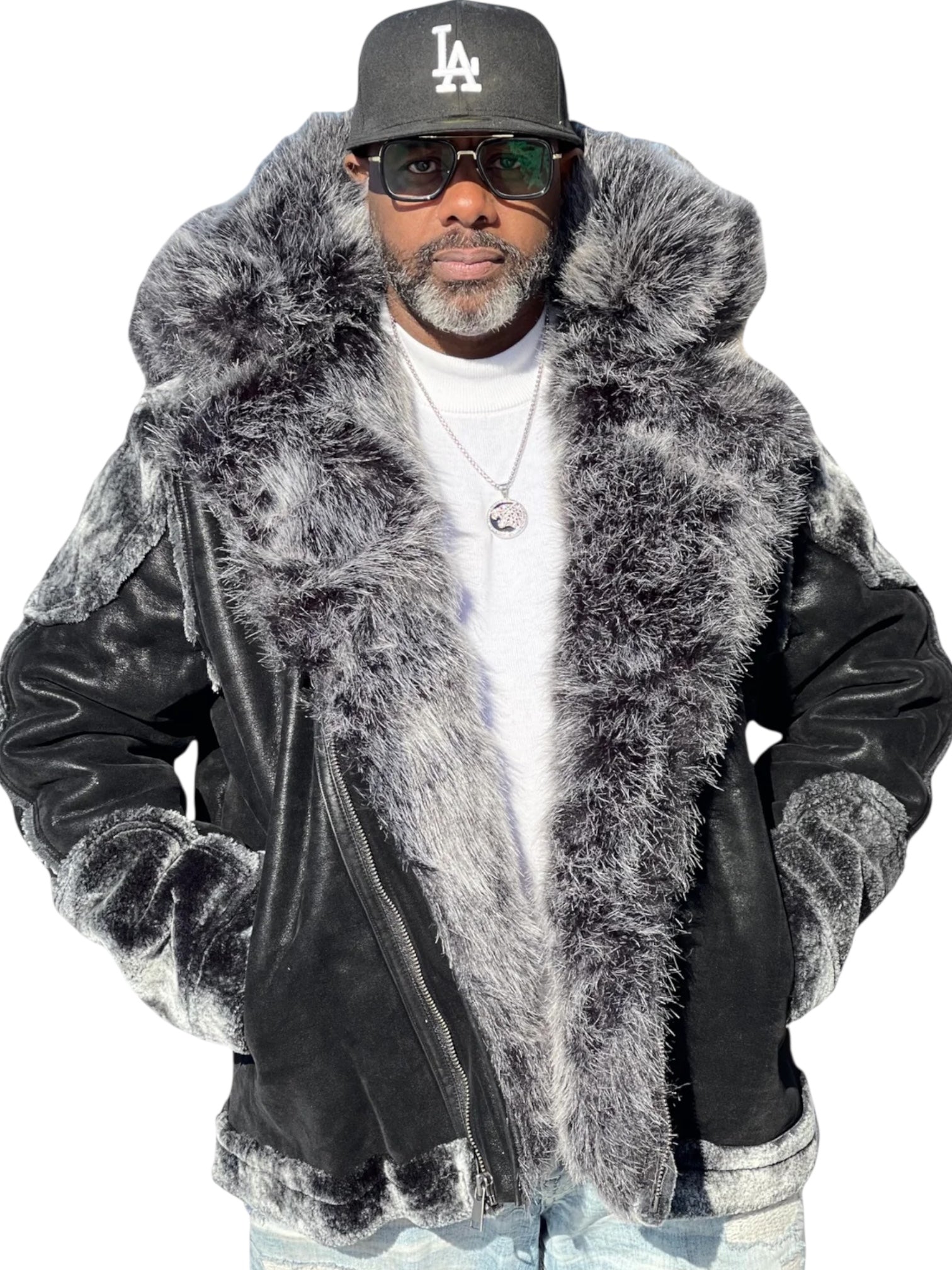 Jordan Craig "Motto" Shearling Coat (Black)