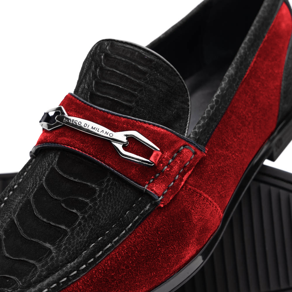 Hugo Ostrich Black / Red