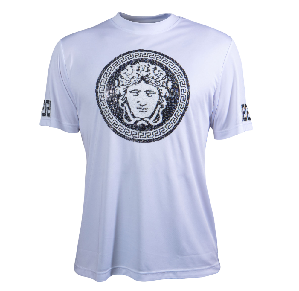 Prestige Logo Crew Top (White/Black) 240