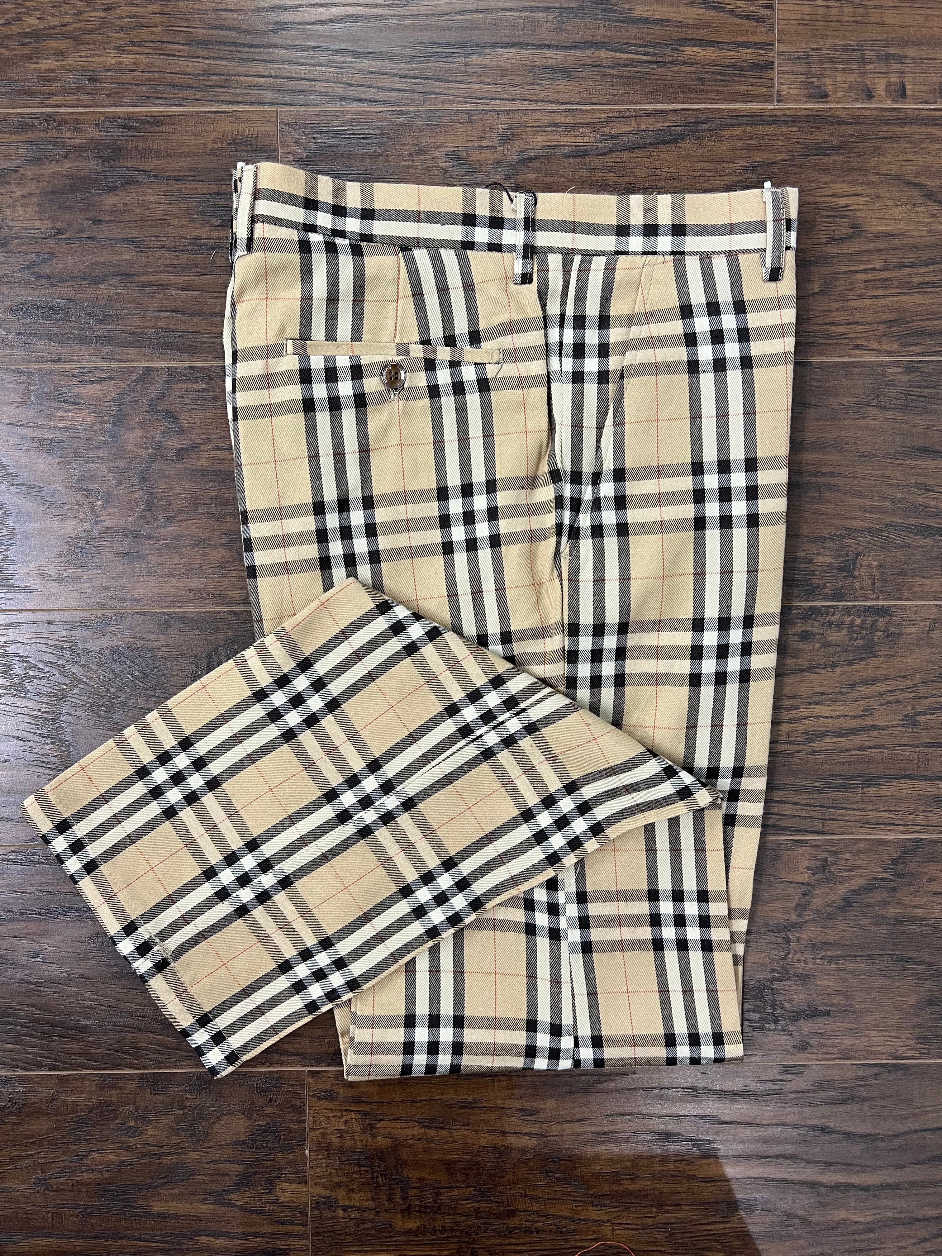 Prestige Plaid Pant (Tan/Beige/Black) Tan-2