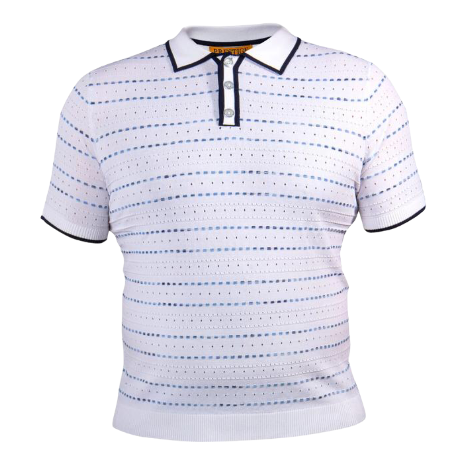 Prestige Luxury "OG" Polo (White/Blue) 073