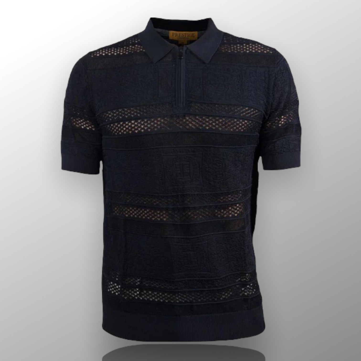 Prestige "Creek" Luxury Knit Polo (Black) 118