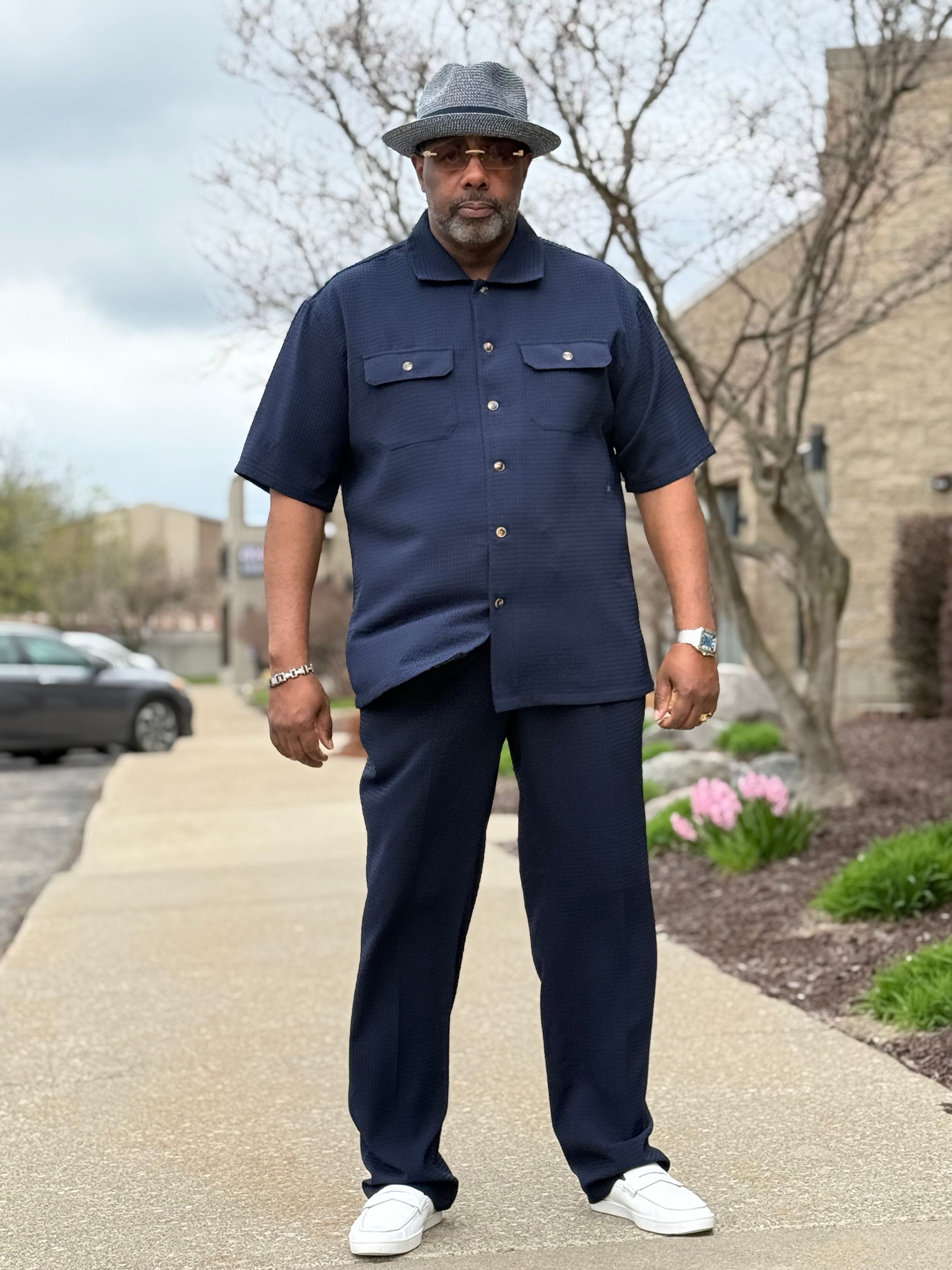 Lanzino "Midtown" Pant Set (Navy)