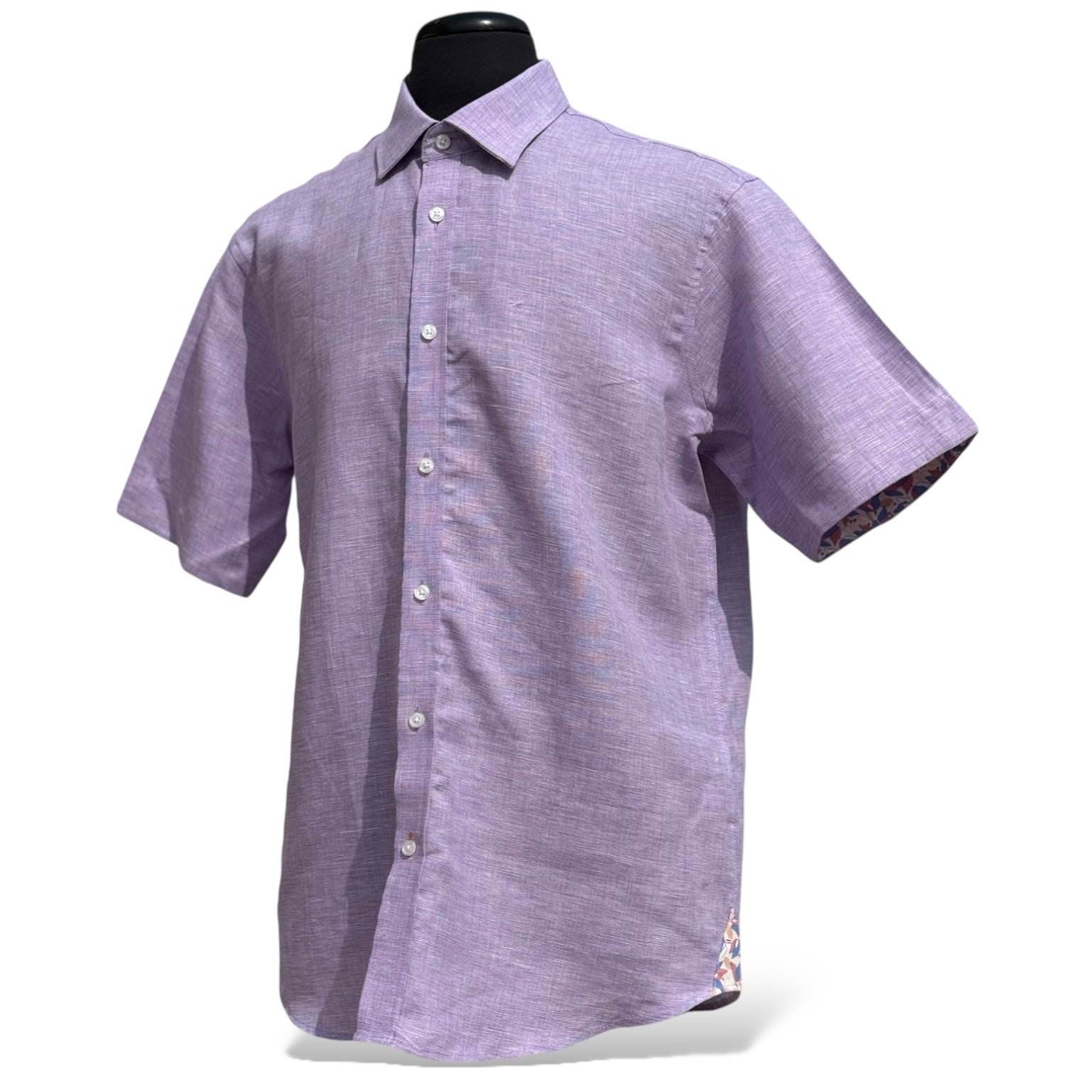 Inserch Linen S/S Shirt (Lilac) 7172