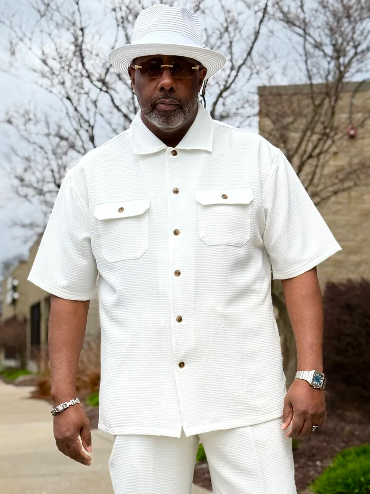 Lanzino "Midtown" Pant Set (White)