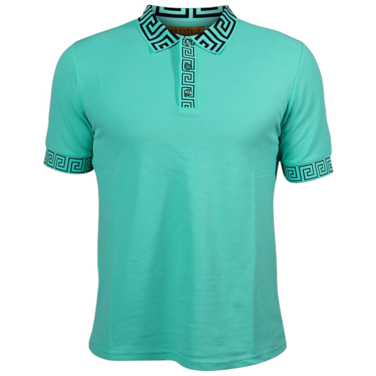 Prestige Greek Key Polo (Mint) 090