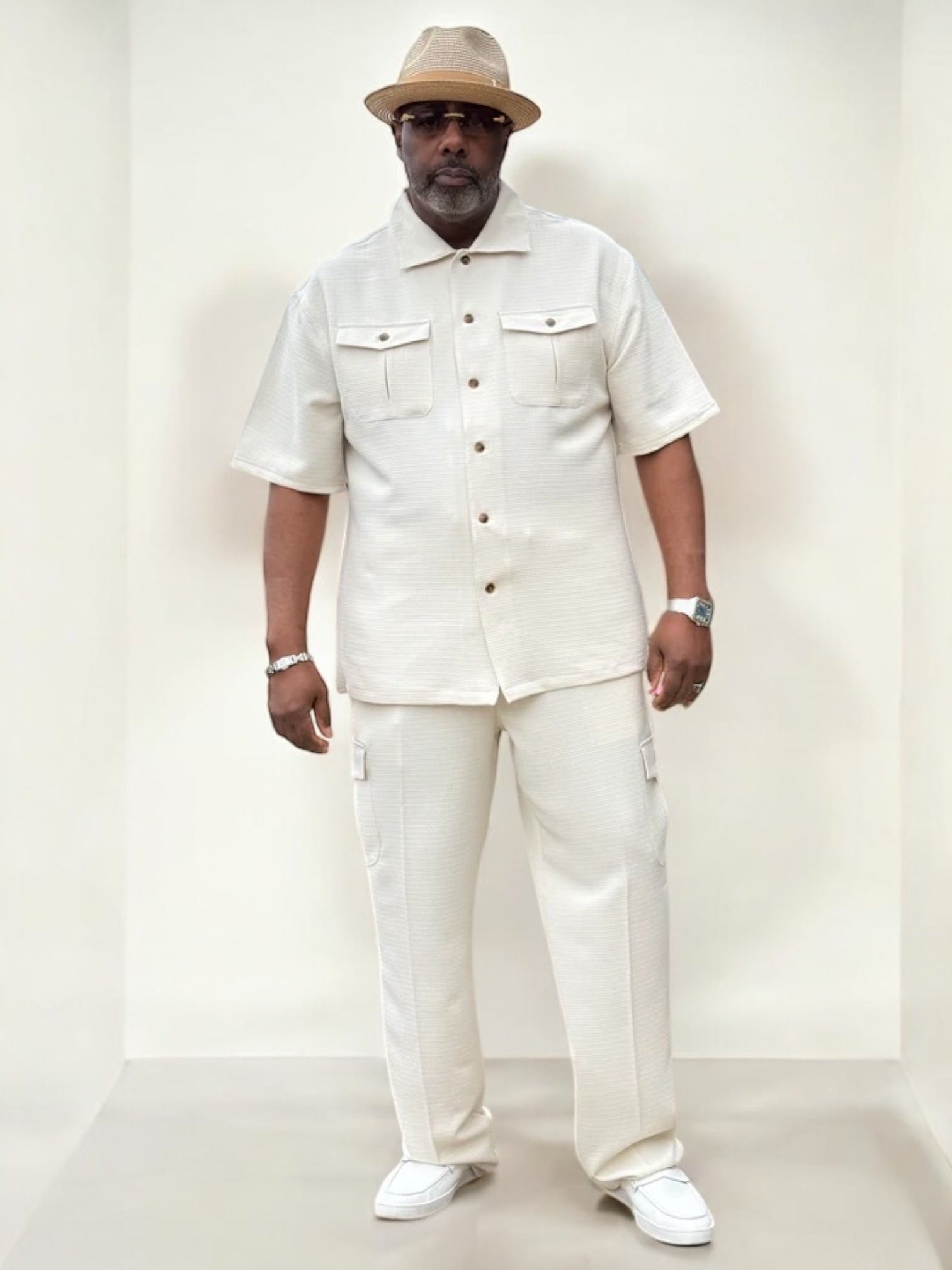 Lanzino "Cargo" Pant Set (Natural)