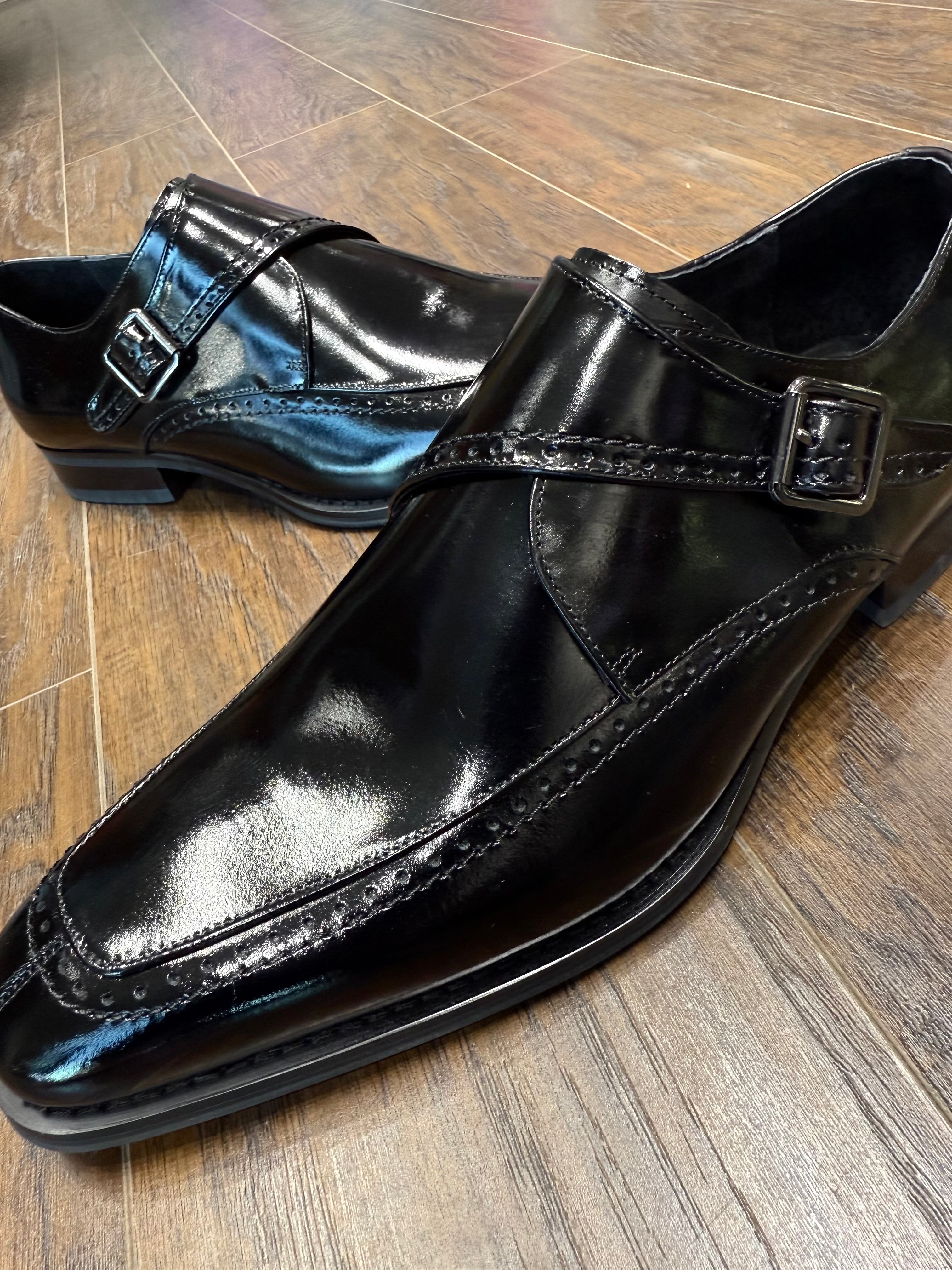 Giovani Leather Shoe (Black) Amato