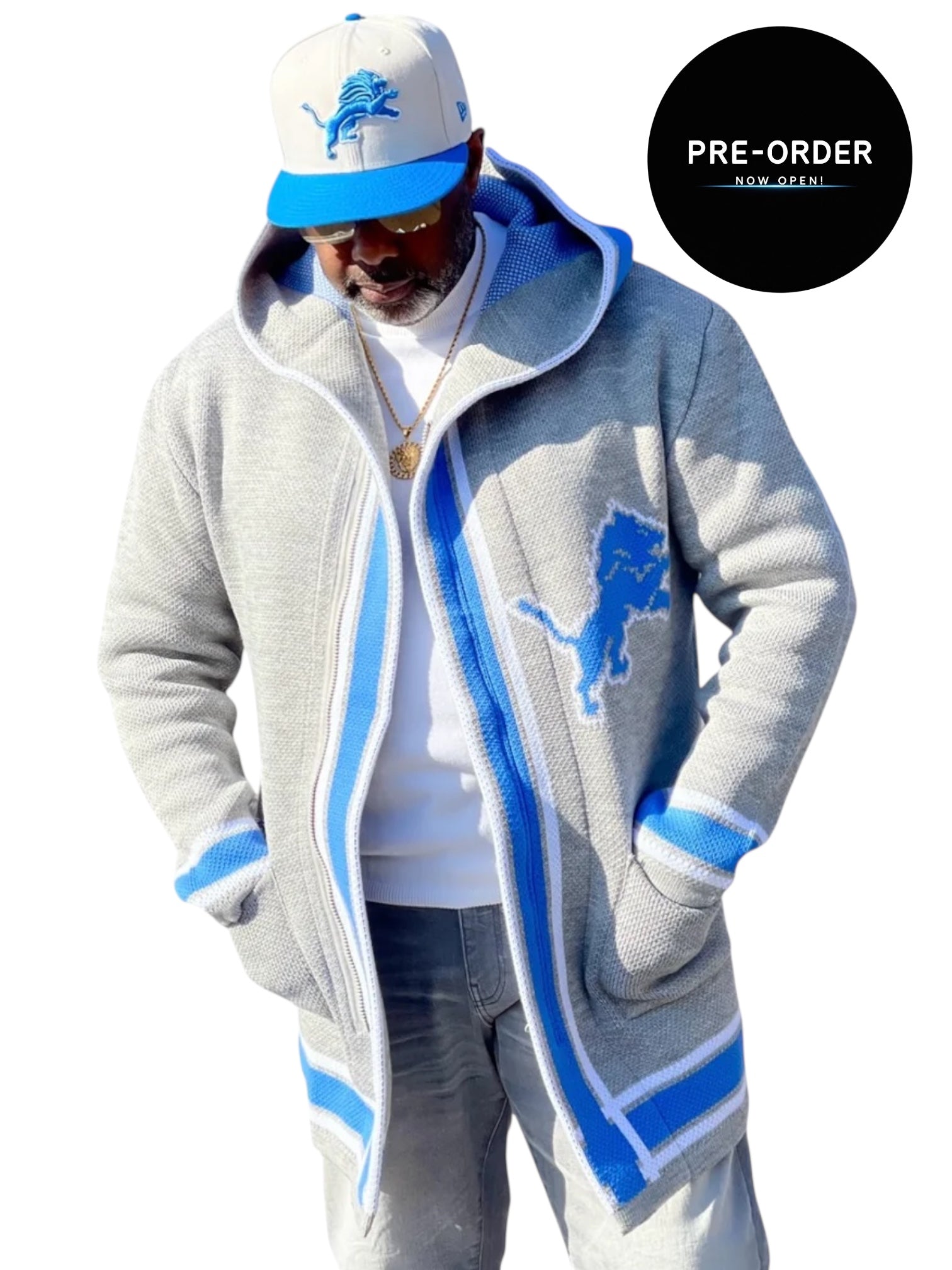 (Pre-Order) OIM "Detroit" 3/4 Length Sweater Jacket (Gray)