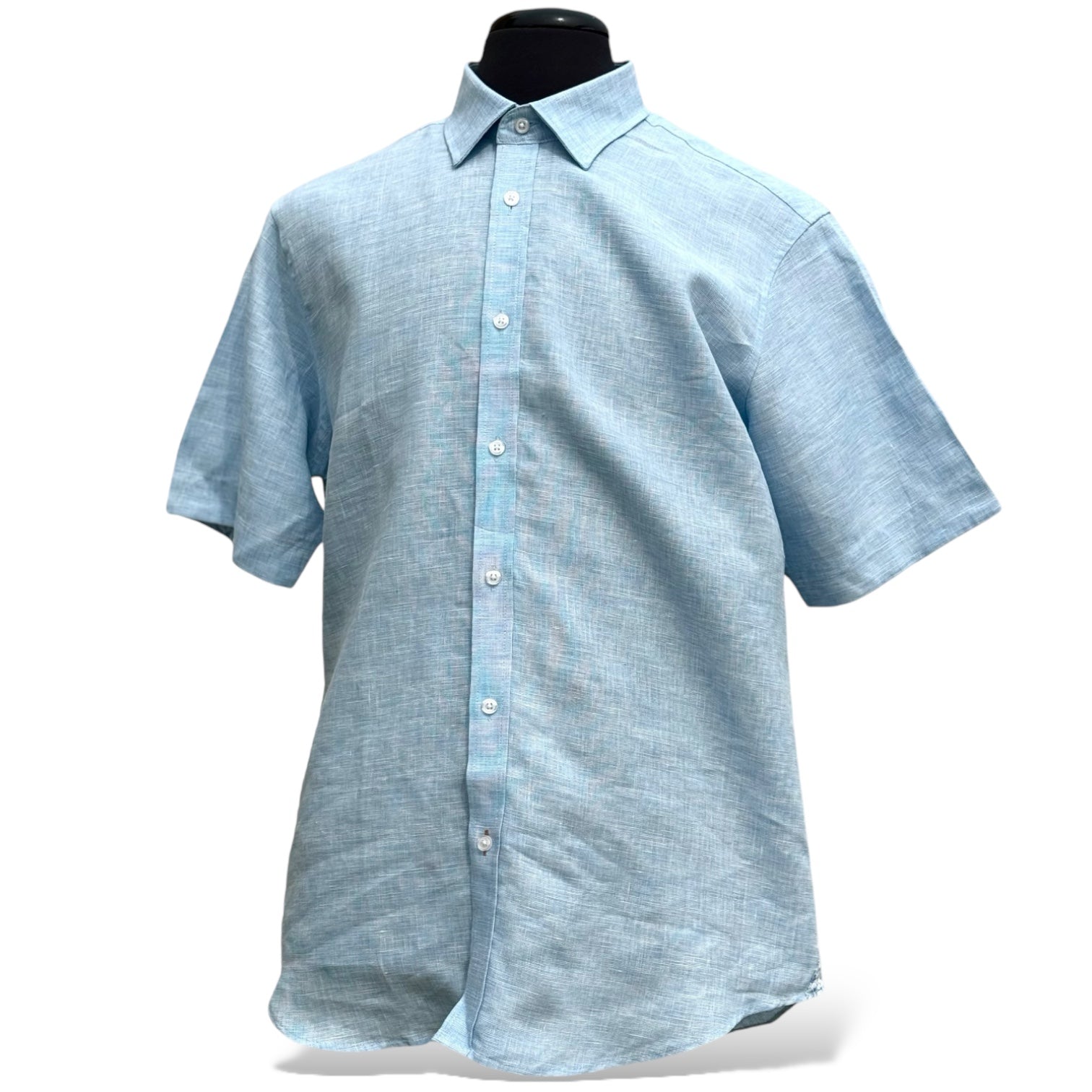 Inserch Linen S/S Shirt (Blue Mist) 7172