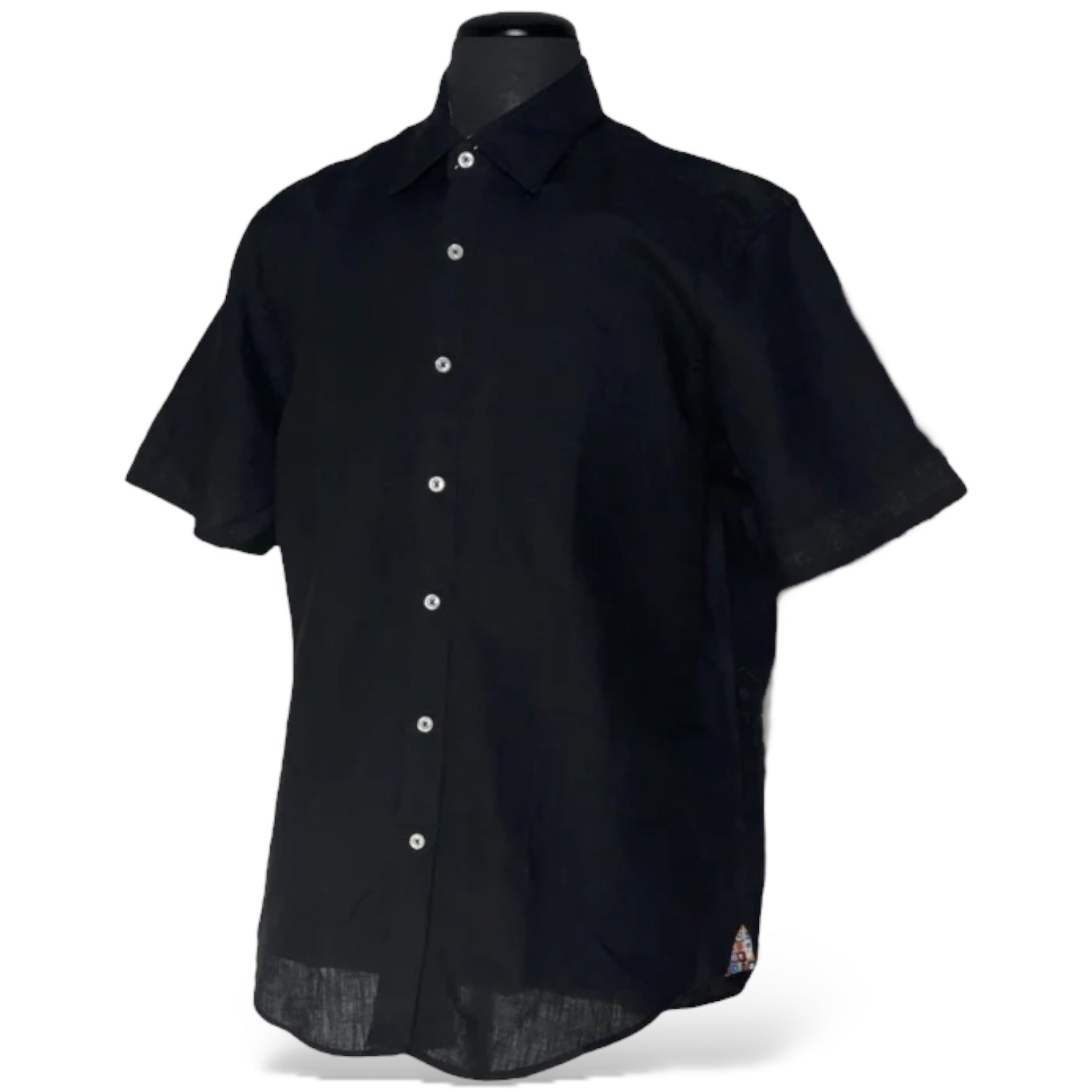 Inserch Linen S/S Shirt (Black) 7172