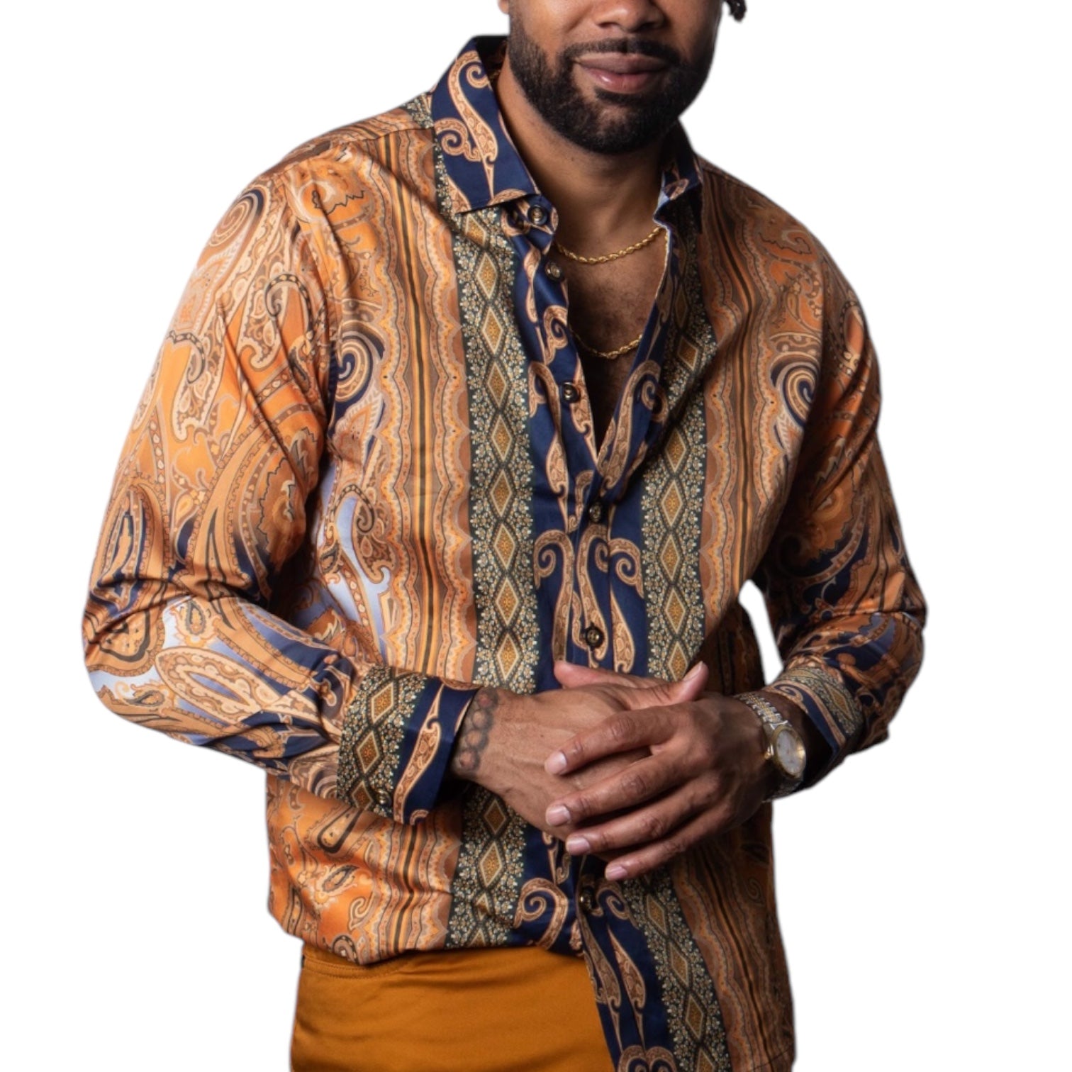 Prestige Cotton Luxury Shirt (Navy) 401