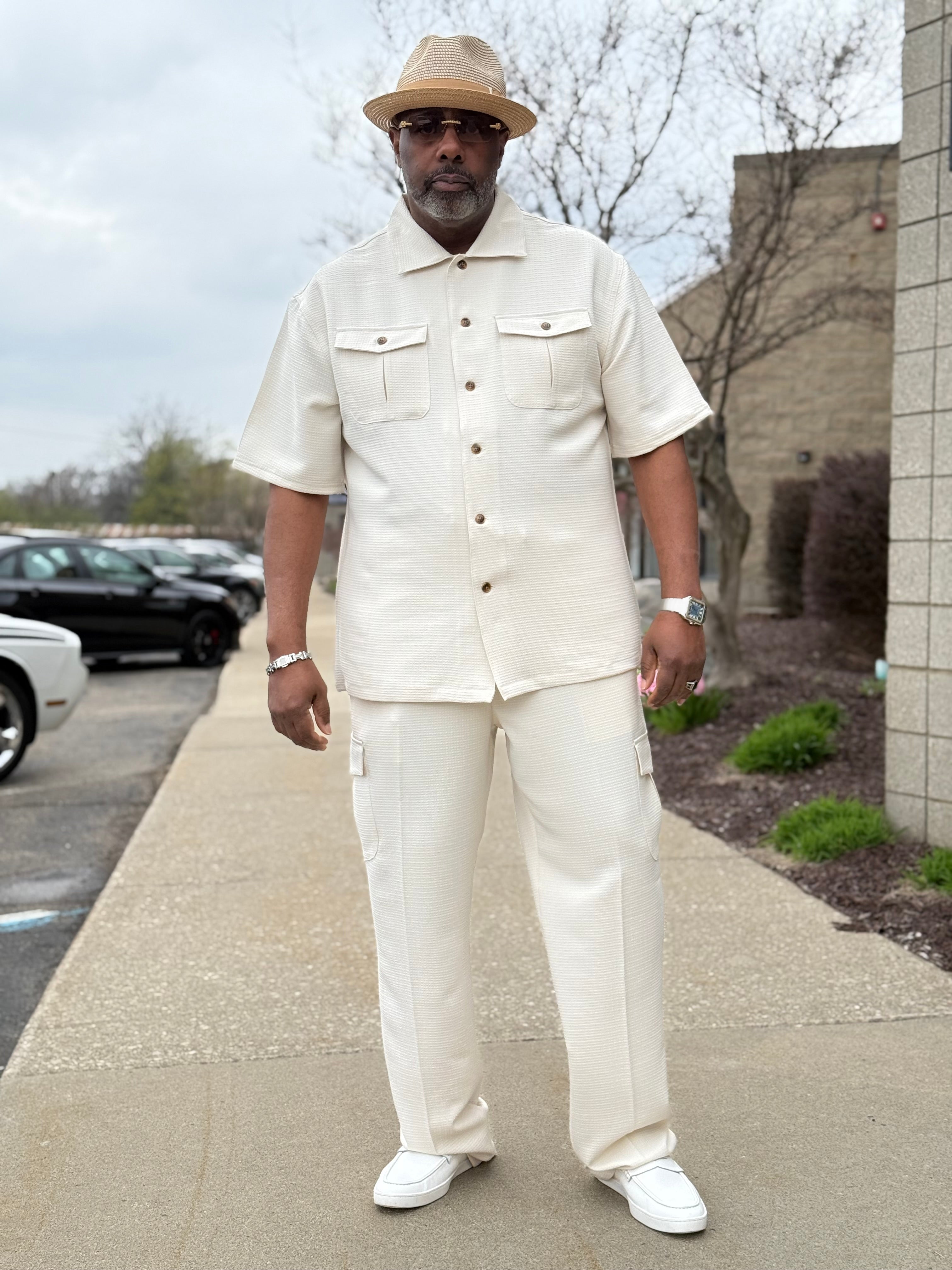 Lanzino "Cargo" Pant Set (Natural)