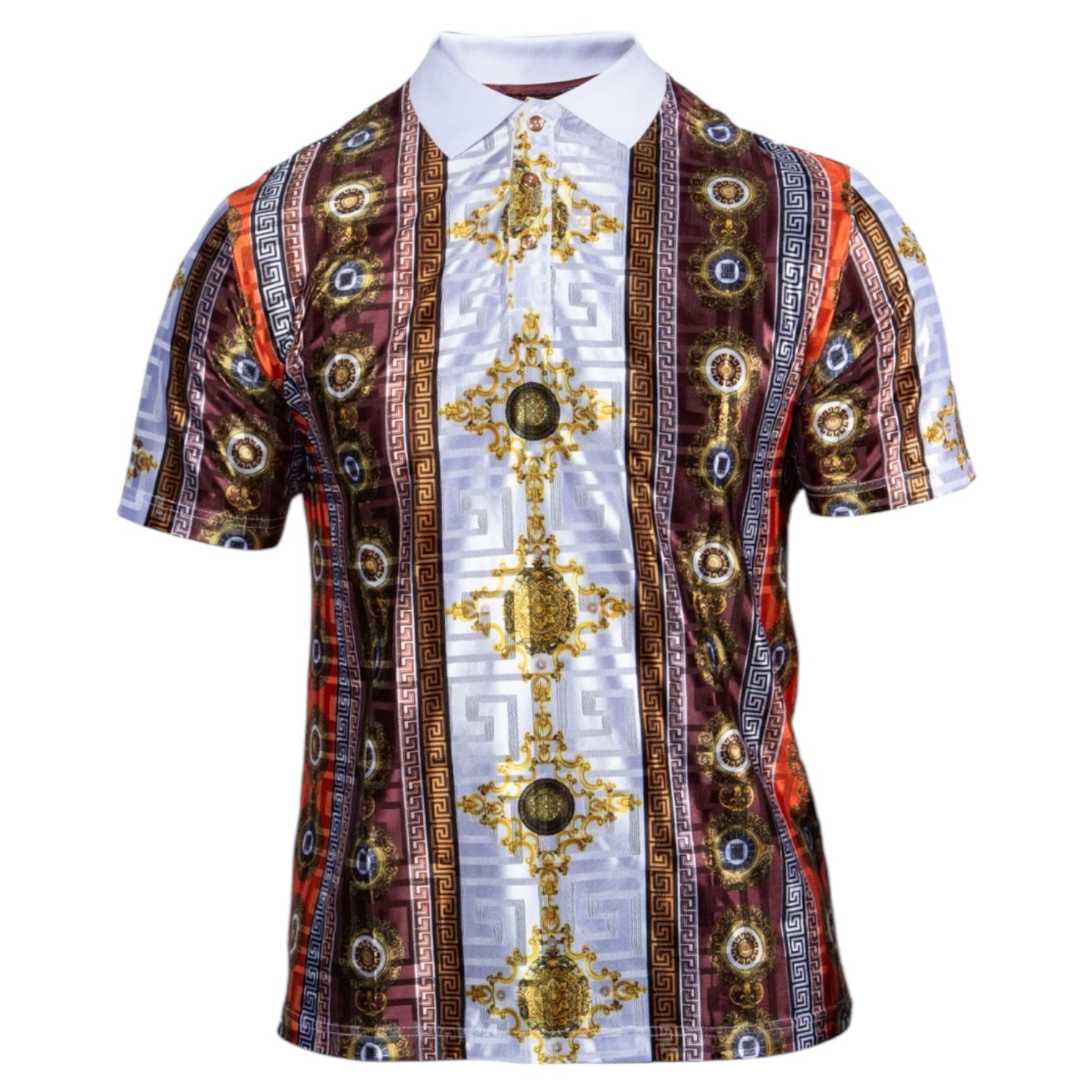 Prestige Digital Graphic Polo (Brown) 540