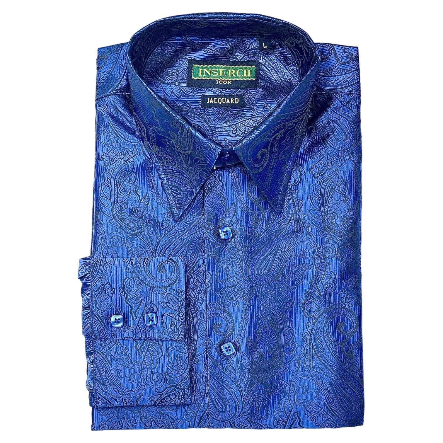 Inserch "luxton" Button Ups L/S (Deep Blue Sea)