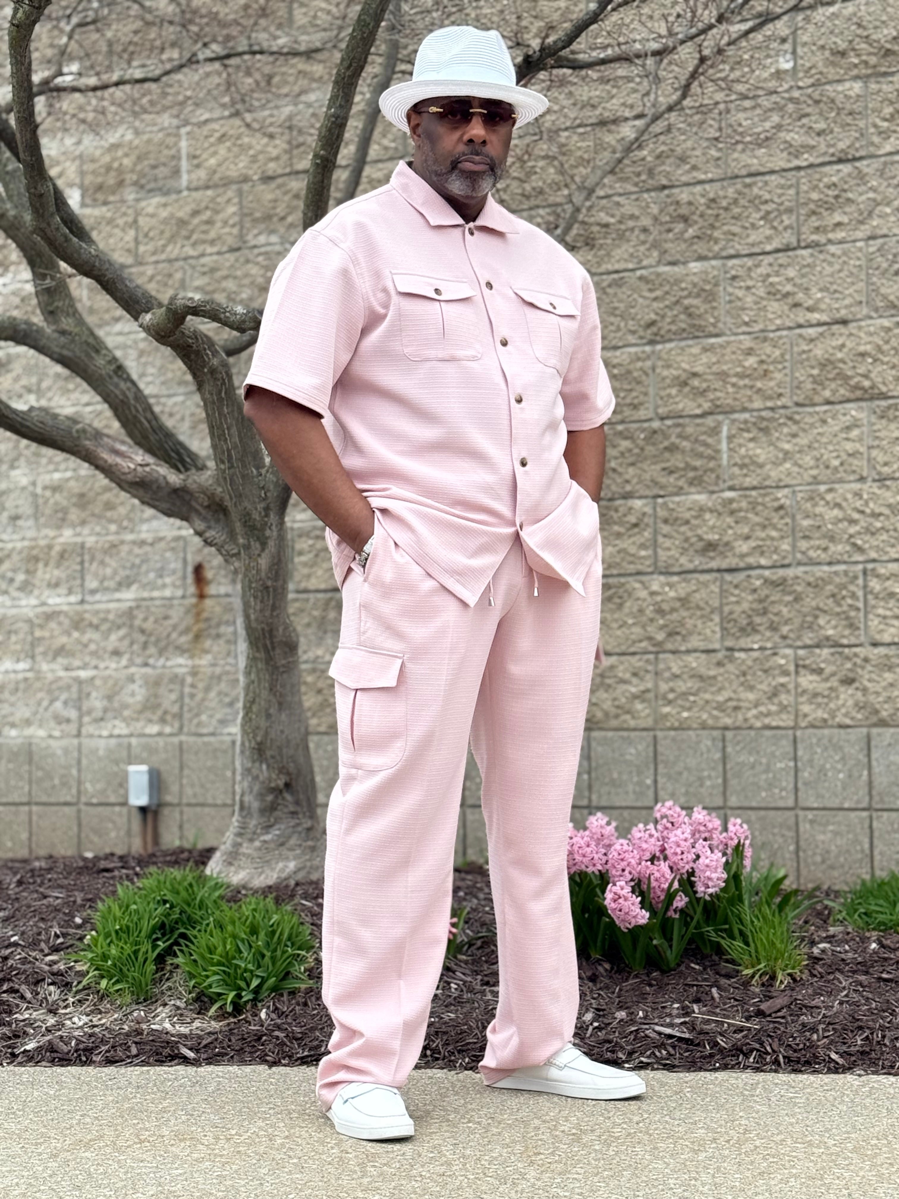 Lanzino "Cargo" Pant Set (Blush)