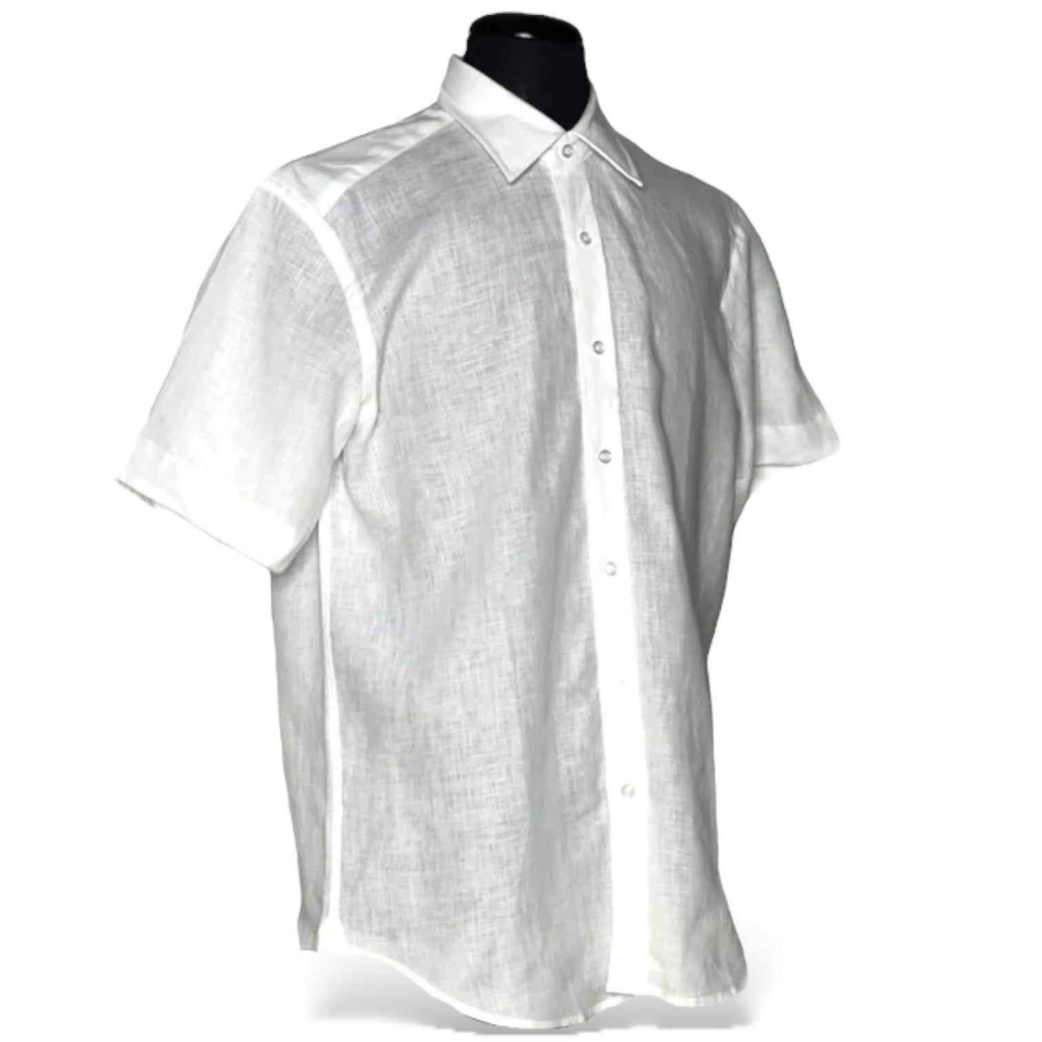 Inserch Linen S/S Shirt (White) 7172