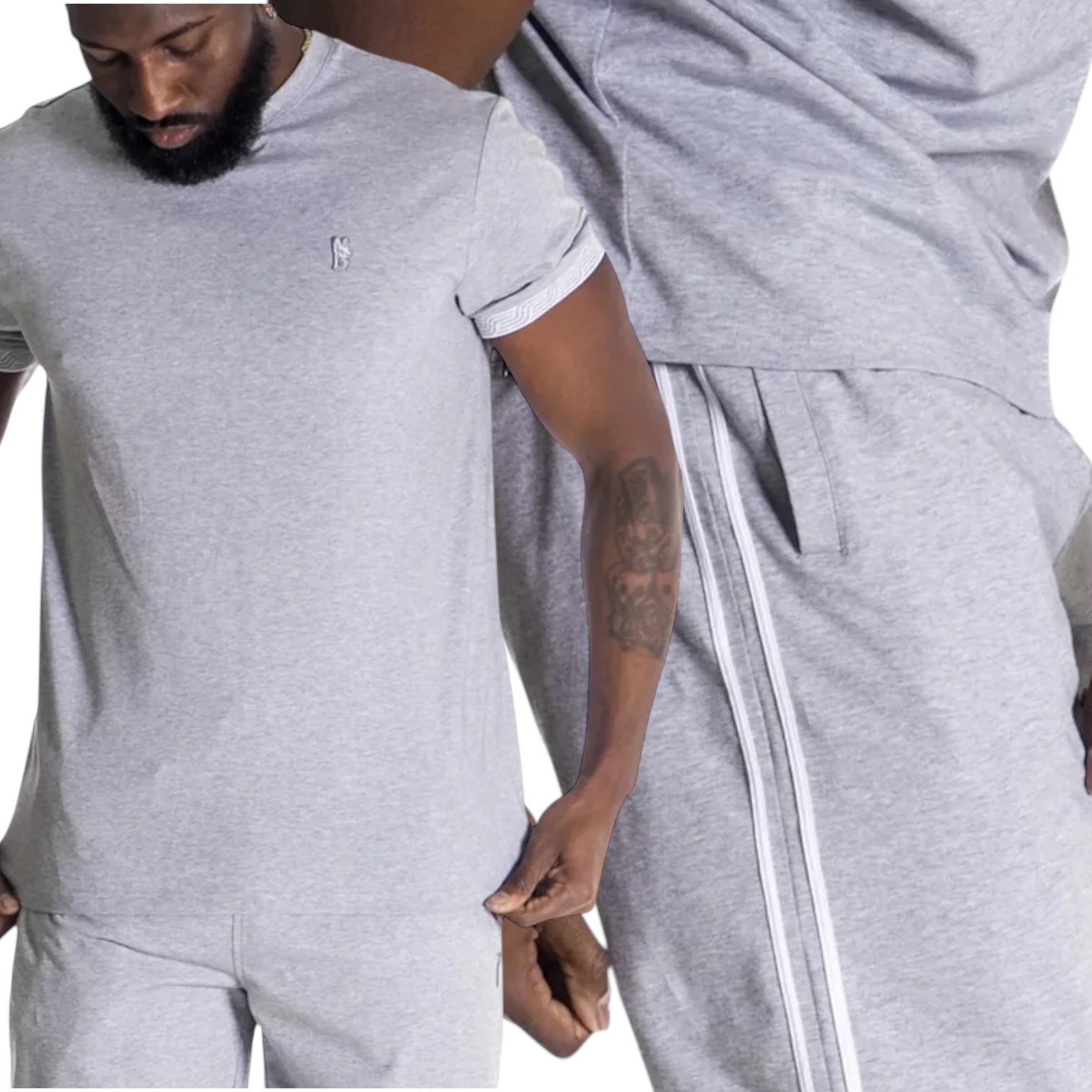 Makobi "Breeze" Short Set (Gray/White)
