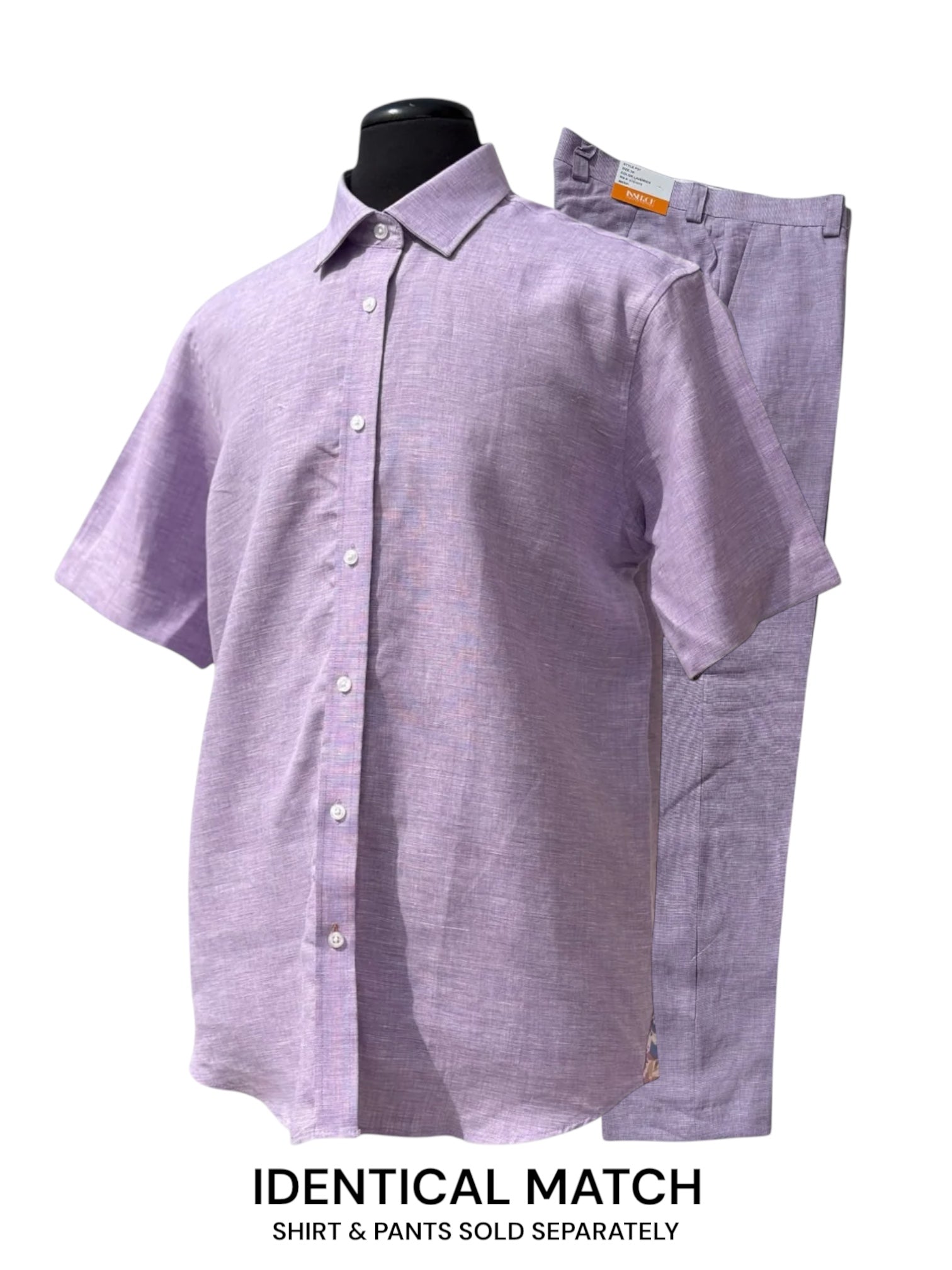 Inserch Linen S/S Shirt (Lilac) 7172