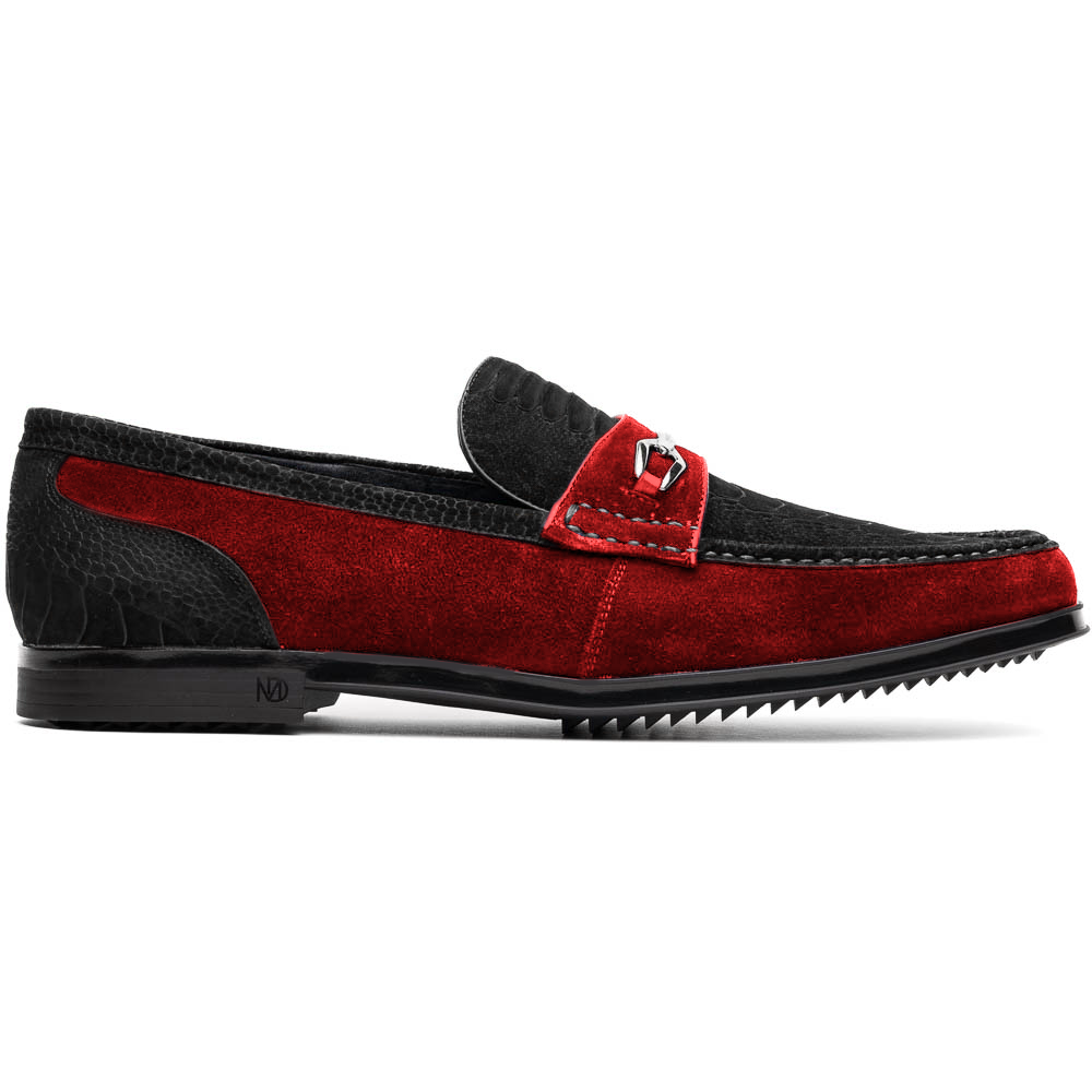 Hugo Ostrich Black / Red