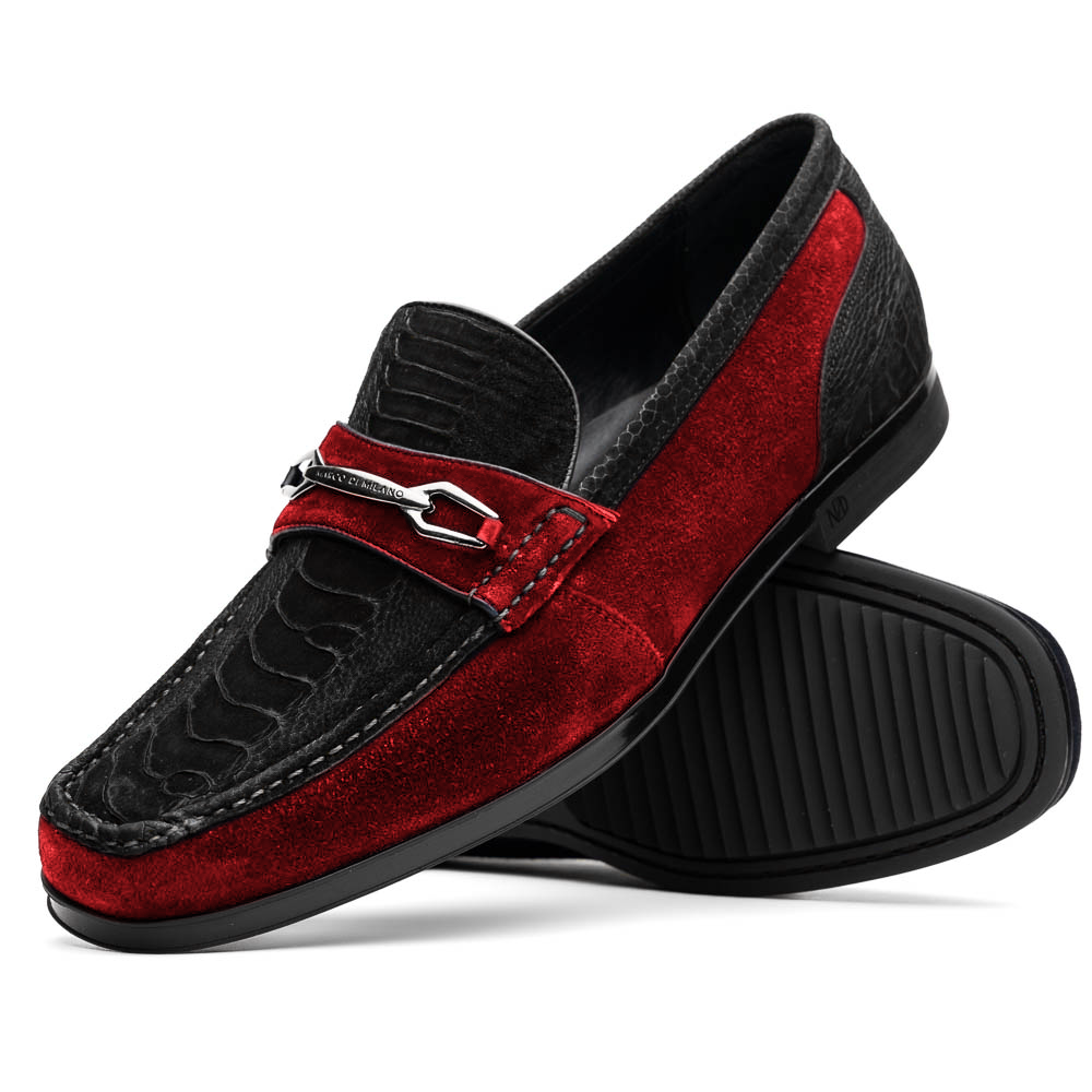 Hugo Ostrich Black / Red