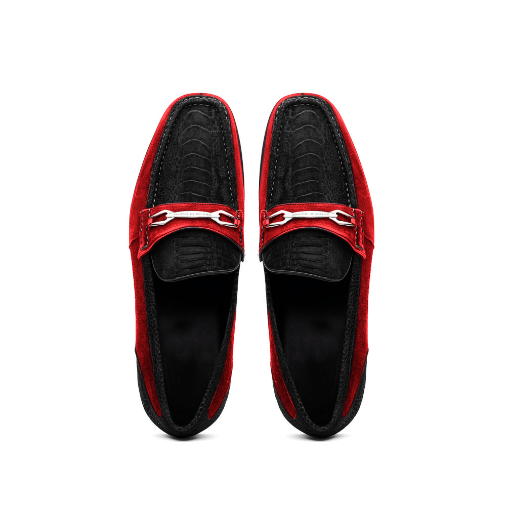 Hugo Ostrich Black / Red