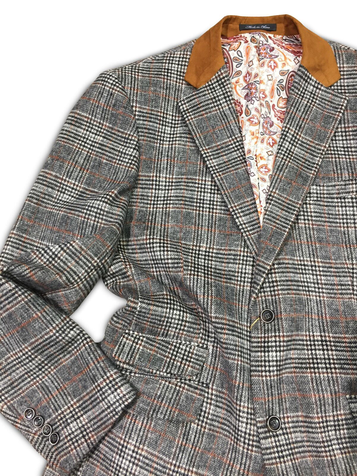 Wool Grey/Rust Blazer