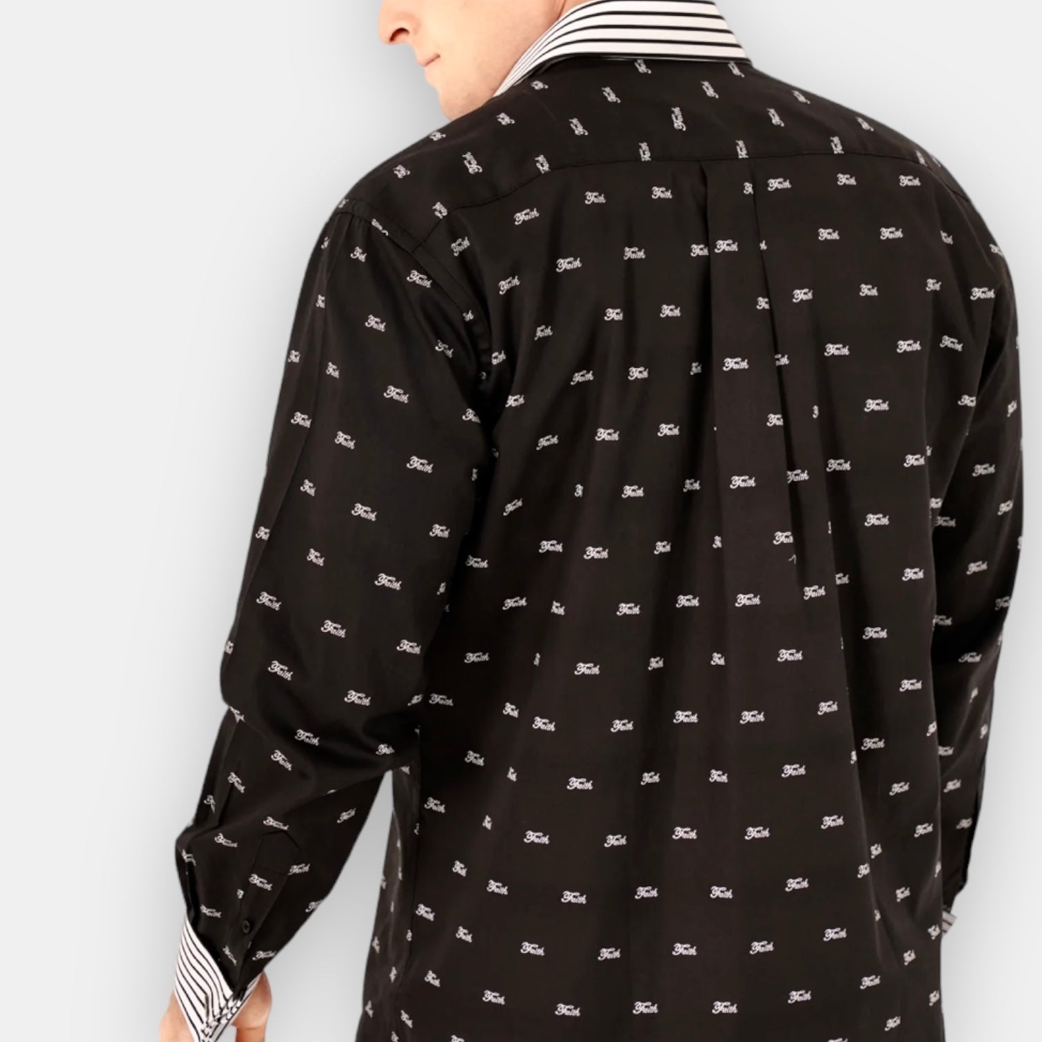 Steven land "faith" dress shirt (Black/White)