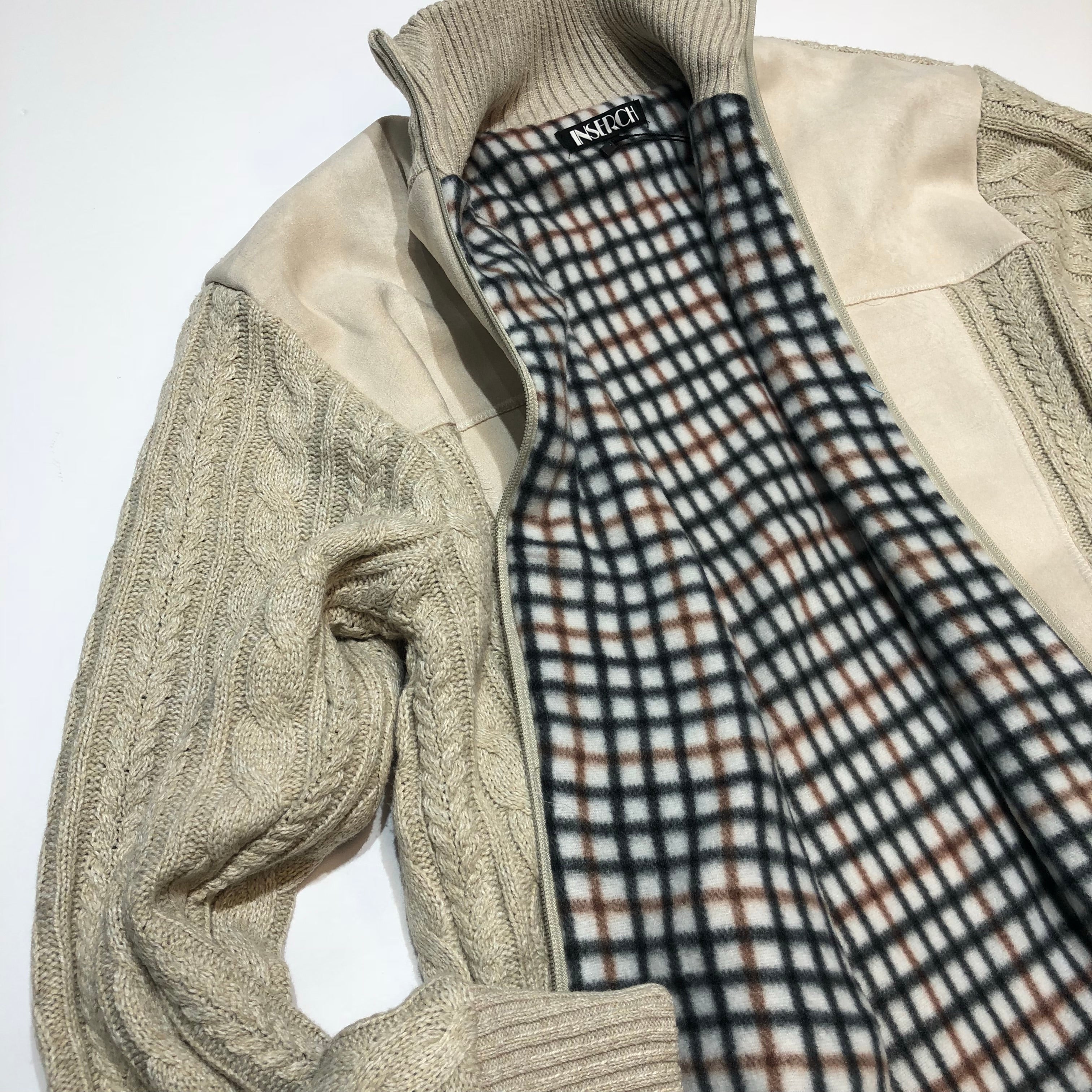 Inserch Sweater Jacket Stone