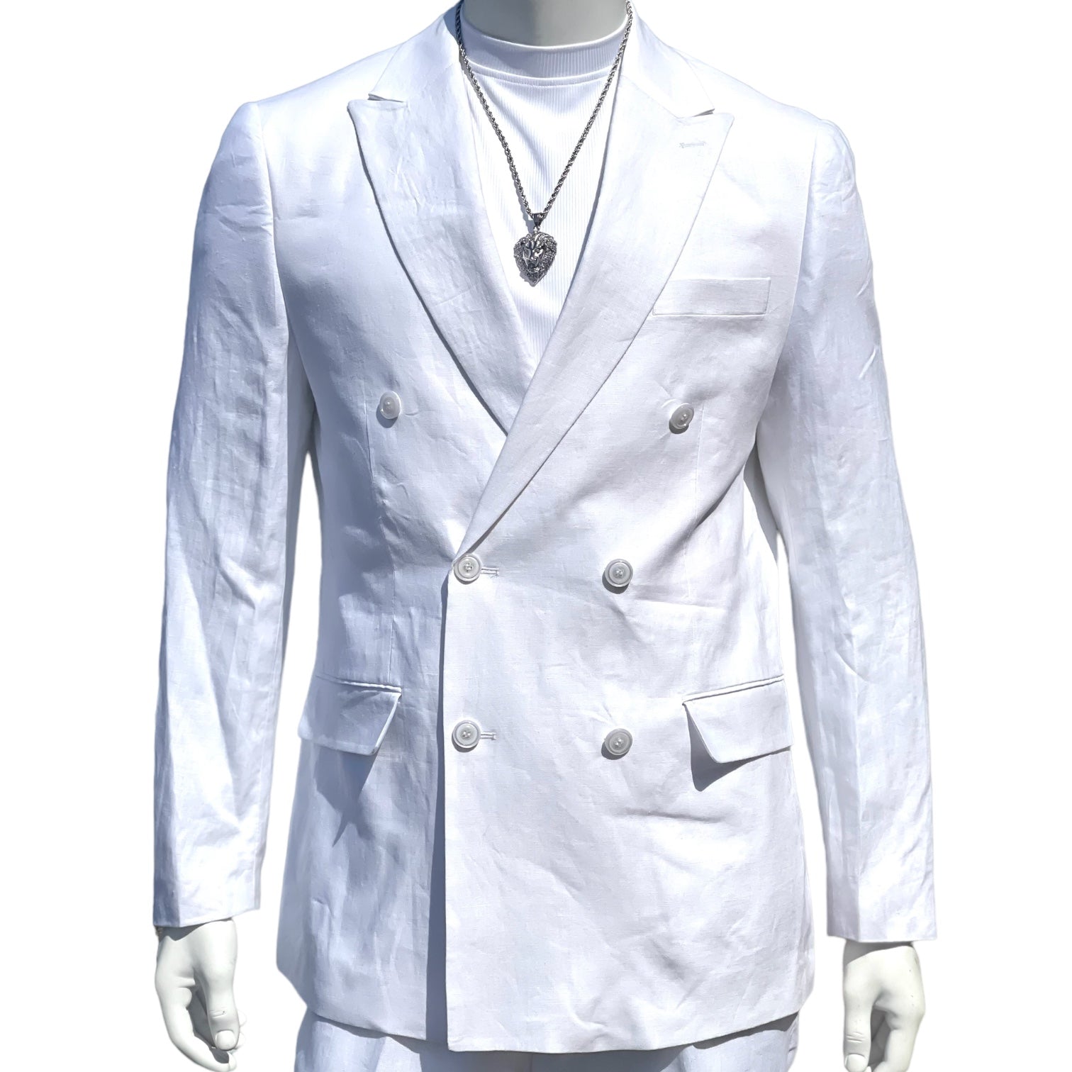 Inserch "DB" Premium Linen Blazer (White) 560